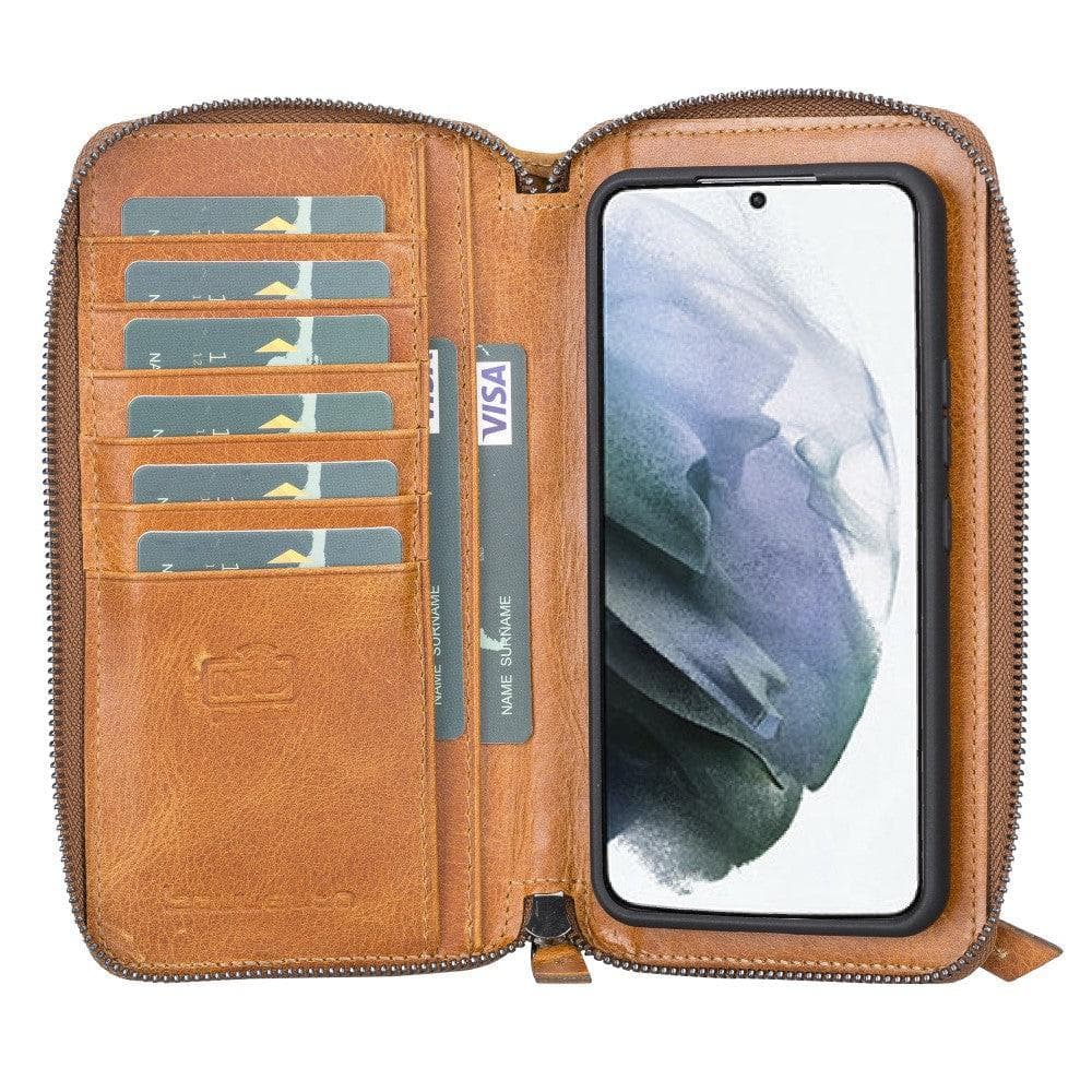 Samsung Galaxy S22 Series Zippered Leather Detachable Wallet Case Bouletta LTD