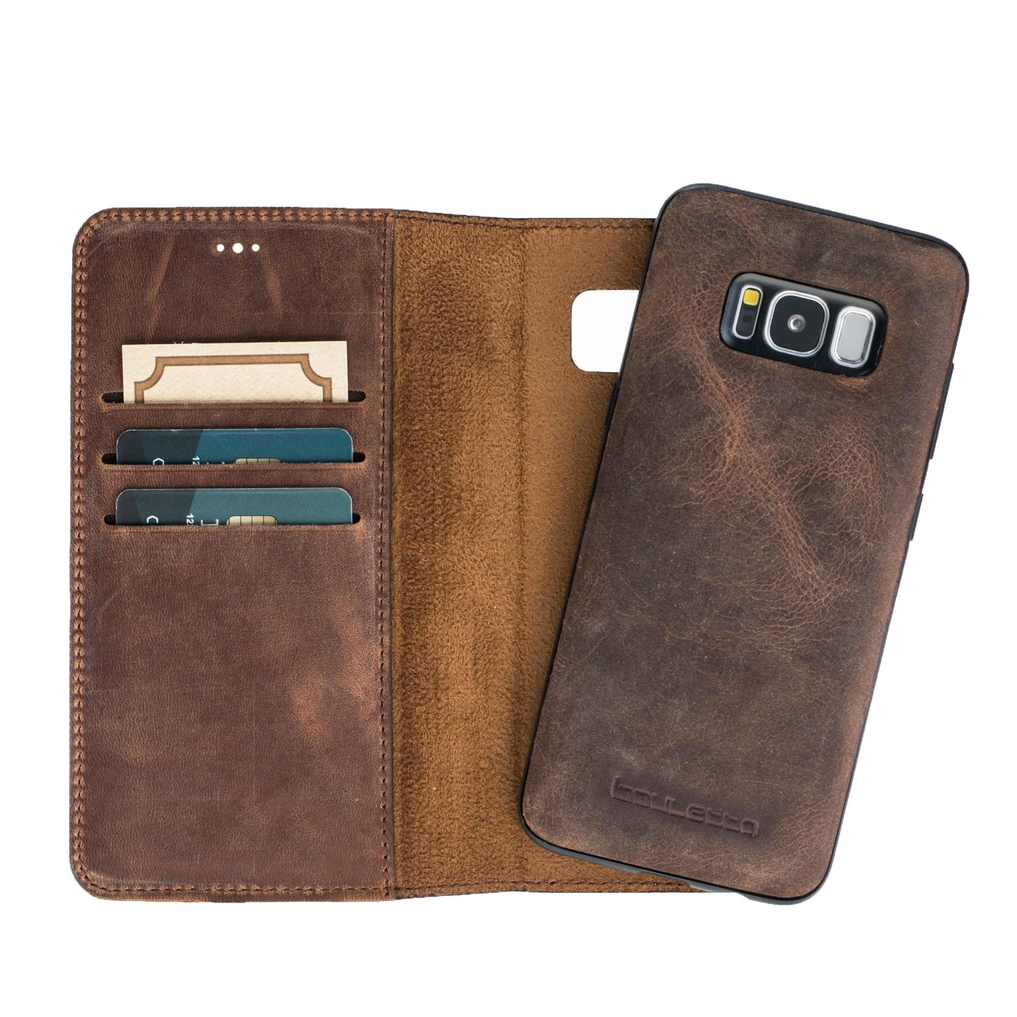 Samsung Galaxy S8 Series Leather Detachble Magic Wallet Case - MW Galaxy S8 / Antic Brown Bouletta LTD