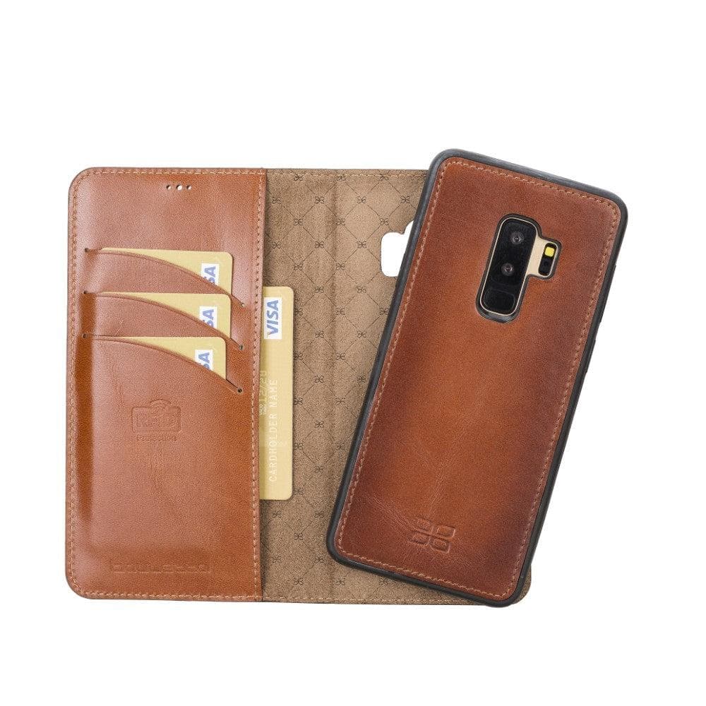 Samsung Galaxy S9 Series Leather Detachble Magic Wallet Case - MW Samsung S9 / Rustic Tan Bouletta LTD