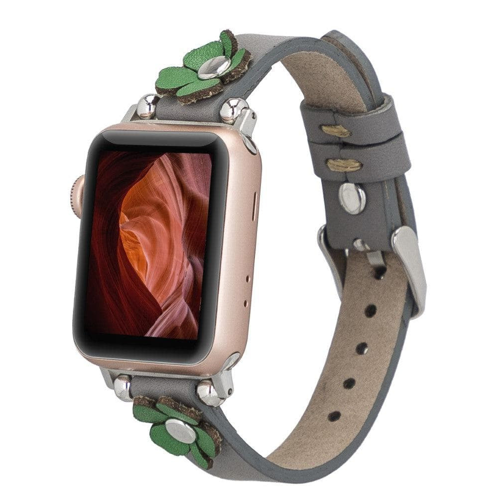 Wollaton Ferro Apple Watch Leather Strap rst9 clover Bouletta