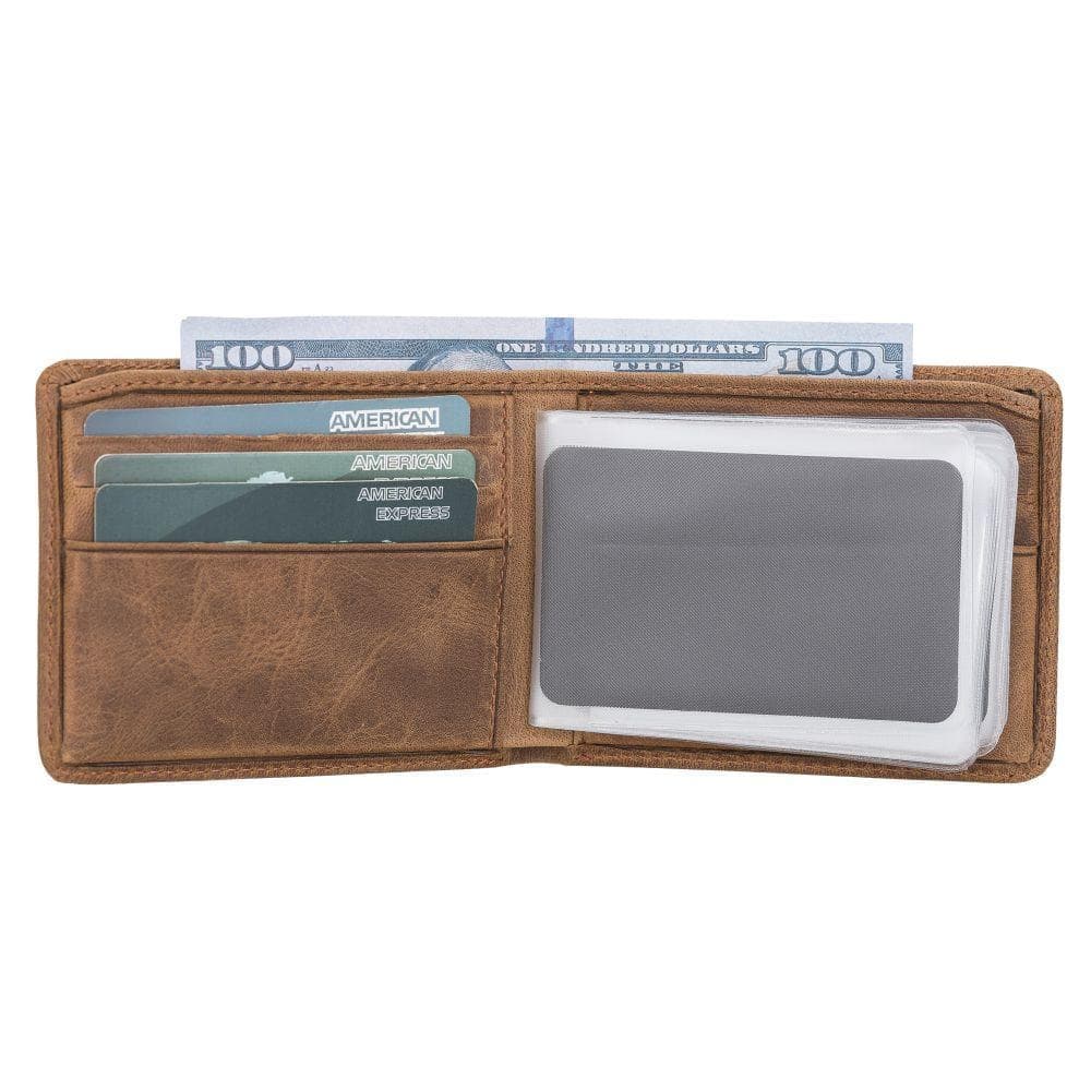 Yosef Leather Wallet Antic Brown Bouletta Shop