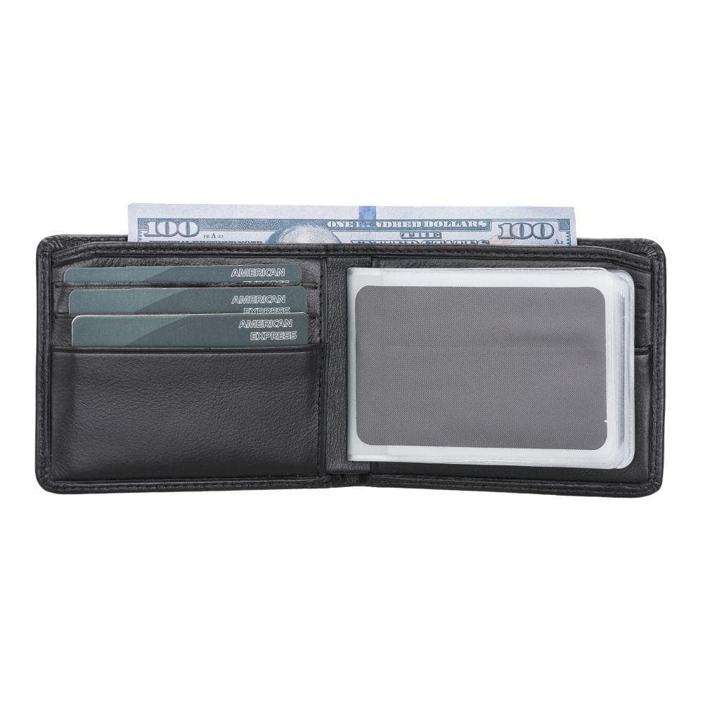 Yosef Leather Wallet Rustic Black Bouletta Shop