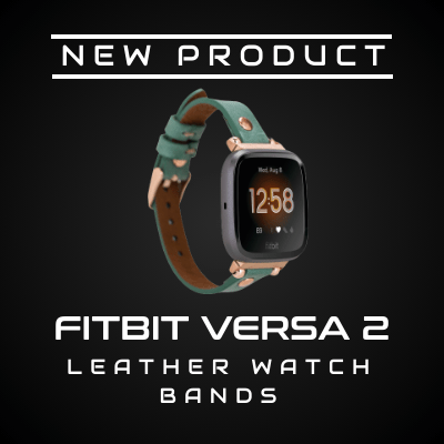 leather watch bands for fitbit versa 2
