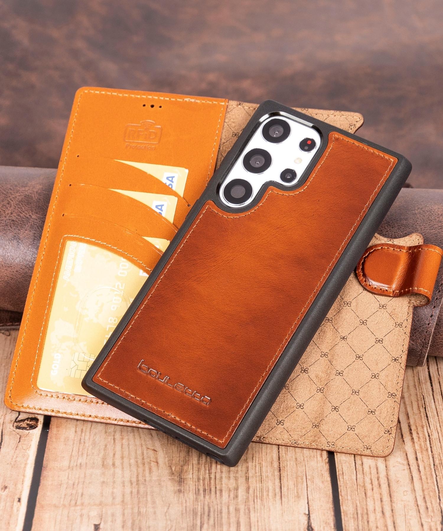 lv wallet case brown leather for samsung s22 ultra