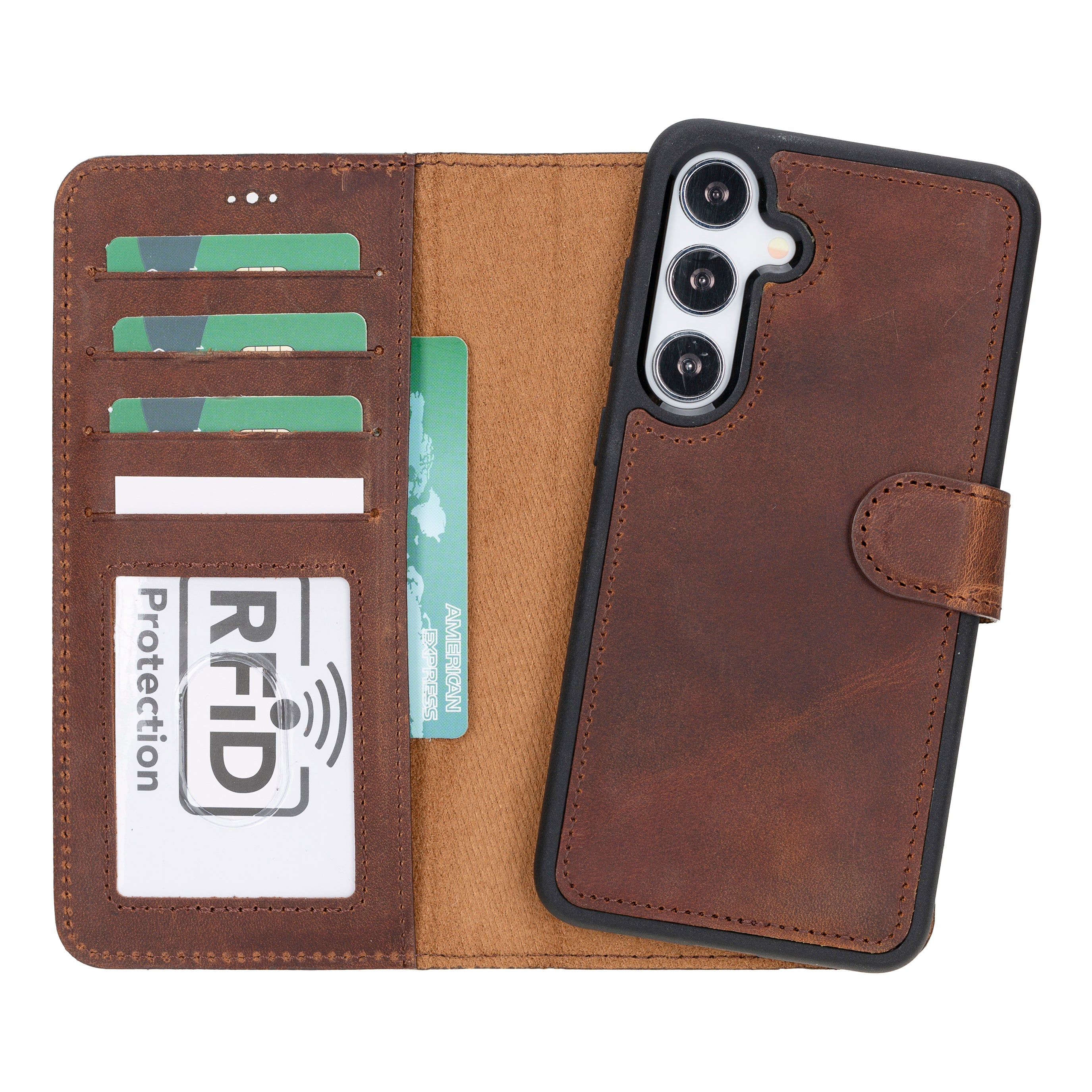 Magic Samsung  Series Detachable Genuine Leather Wallet Case - MW