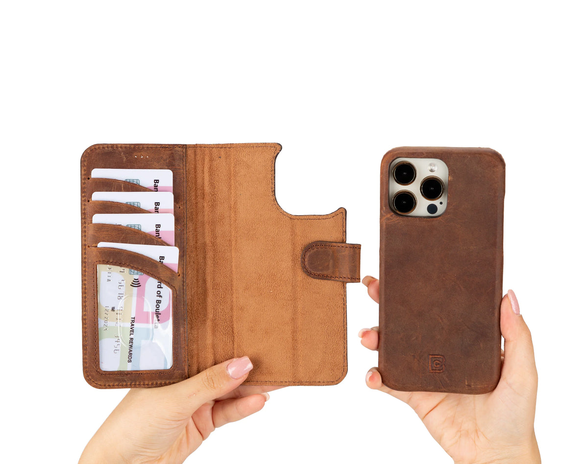 F360 Magic Leather I Phone 16 Pro Max Detachable Wallet Case Bouletta