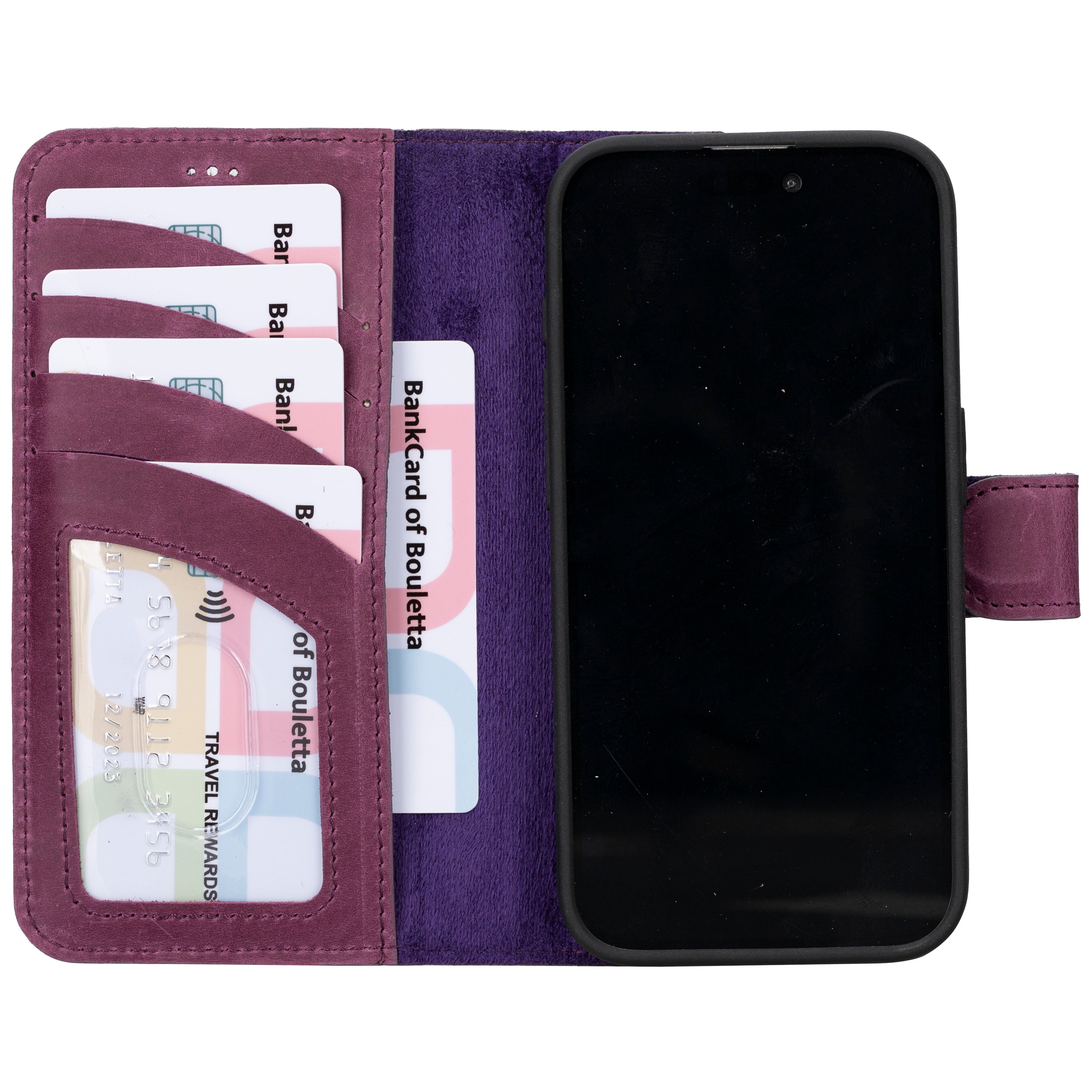 iPhone 16 Series Detachable Leather Drop Wallet Case