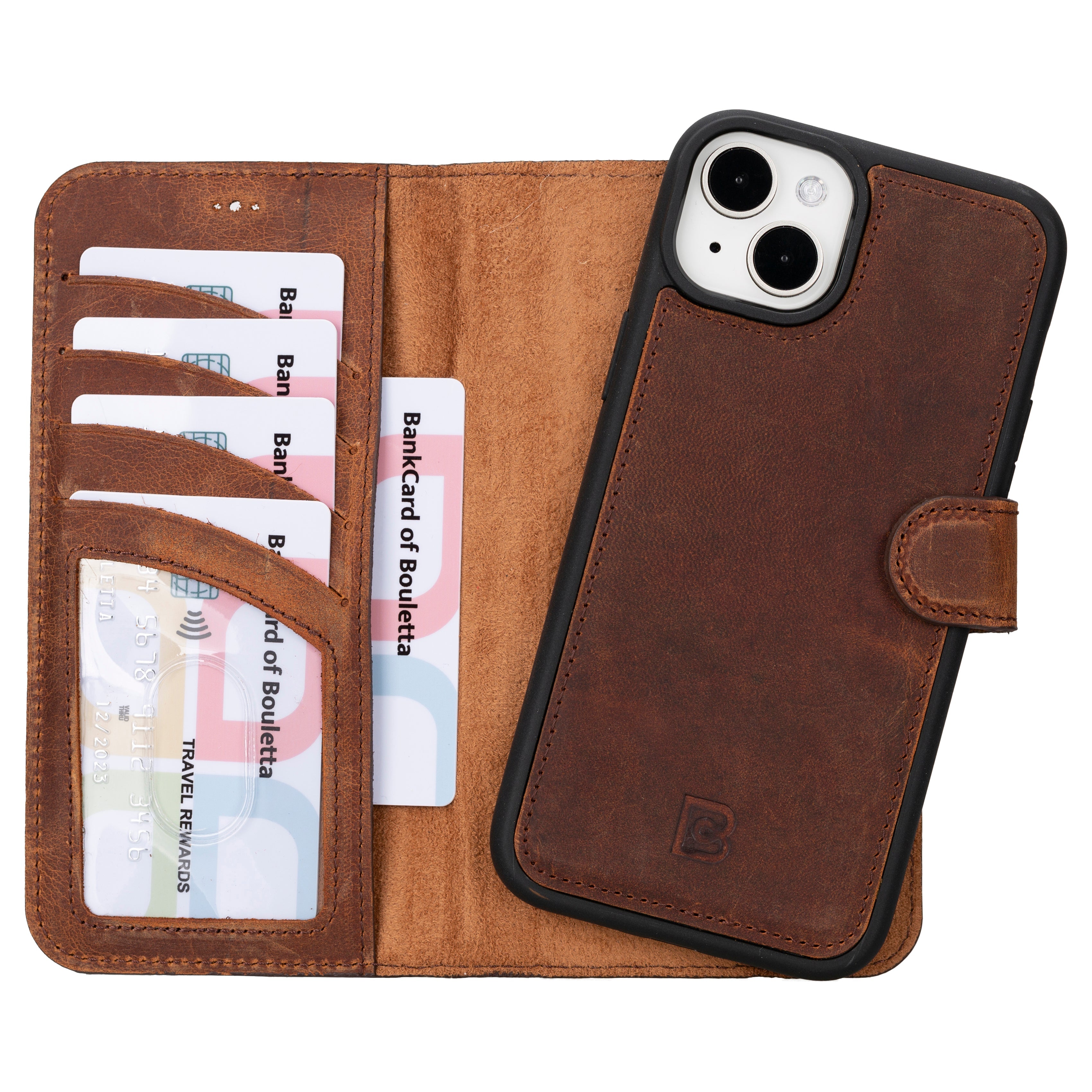 iPhone 16 Series Detachable Leather Drop Wallet Case