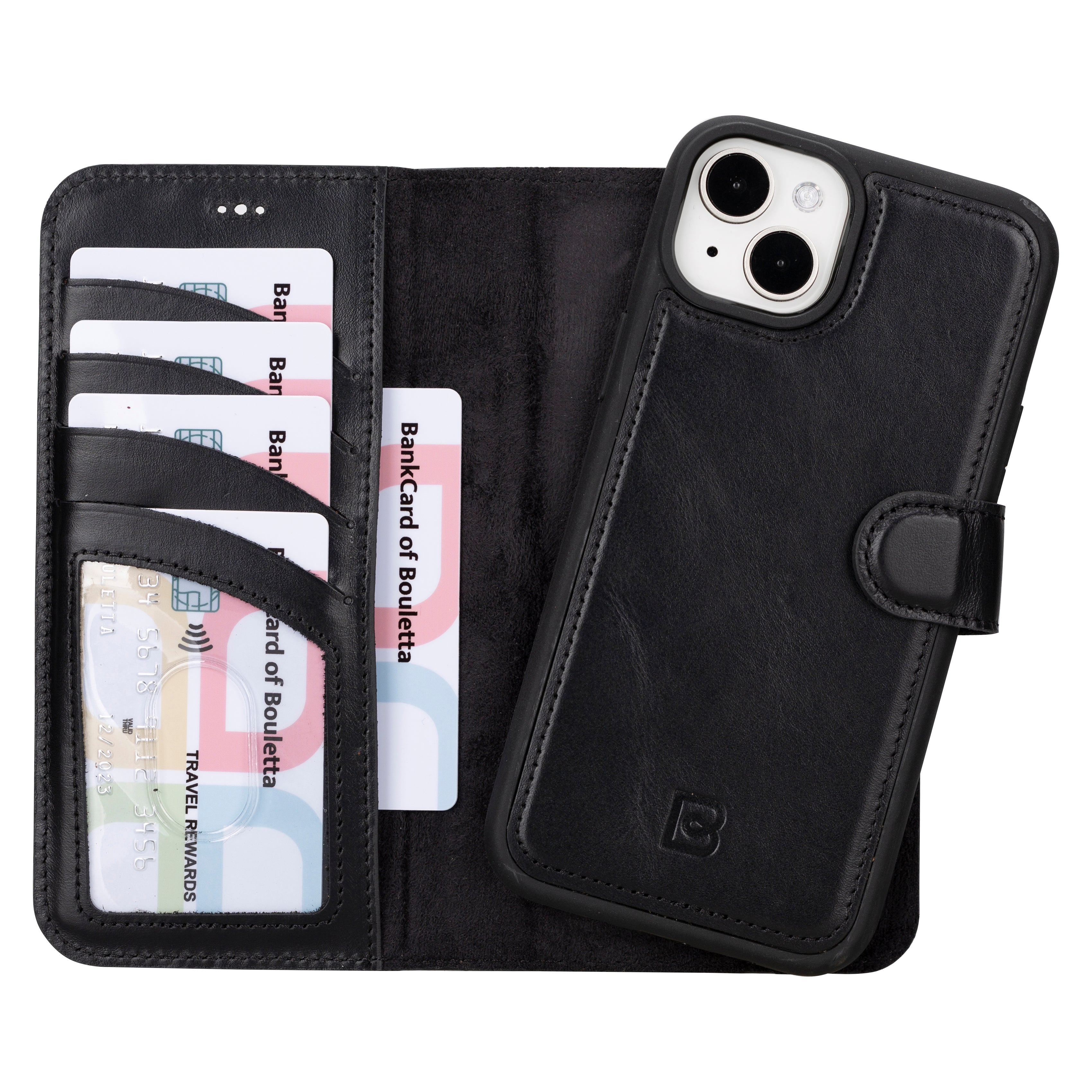 iPhone 16 Series Detachable Leather Drop Wallet Case