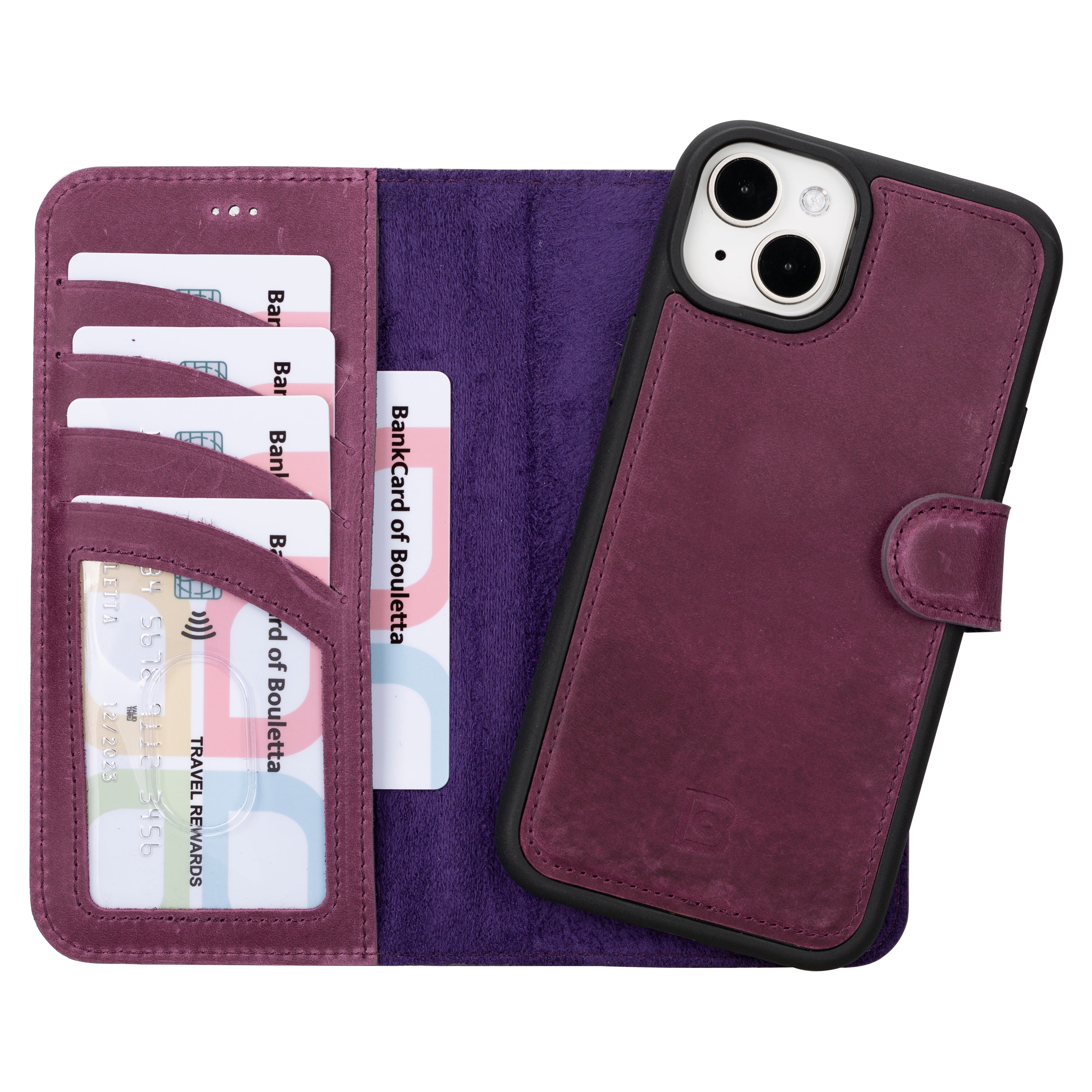 iPhone 16 Series Detachable Leather Drop Wallet Case