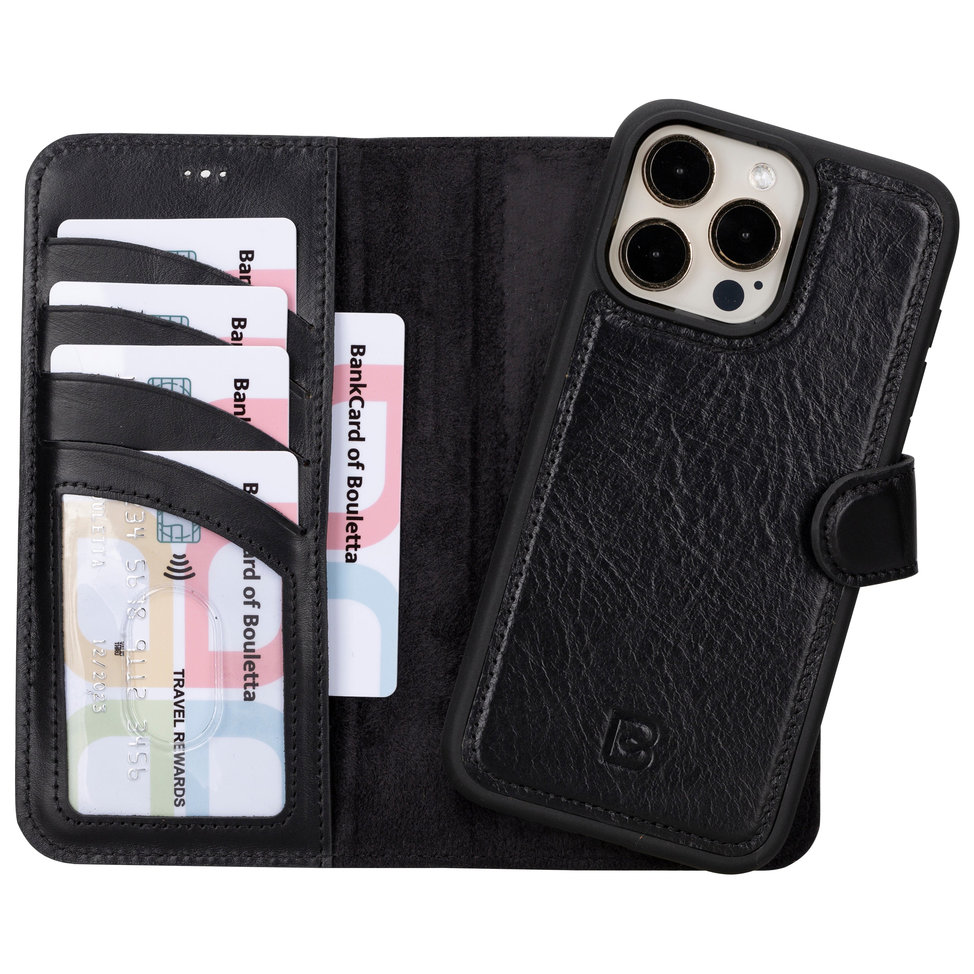 iPhone 16 Series Detachable Leather Drop Wallet Case