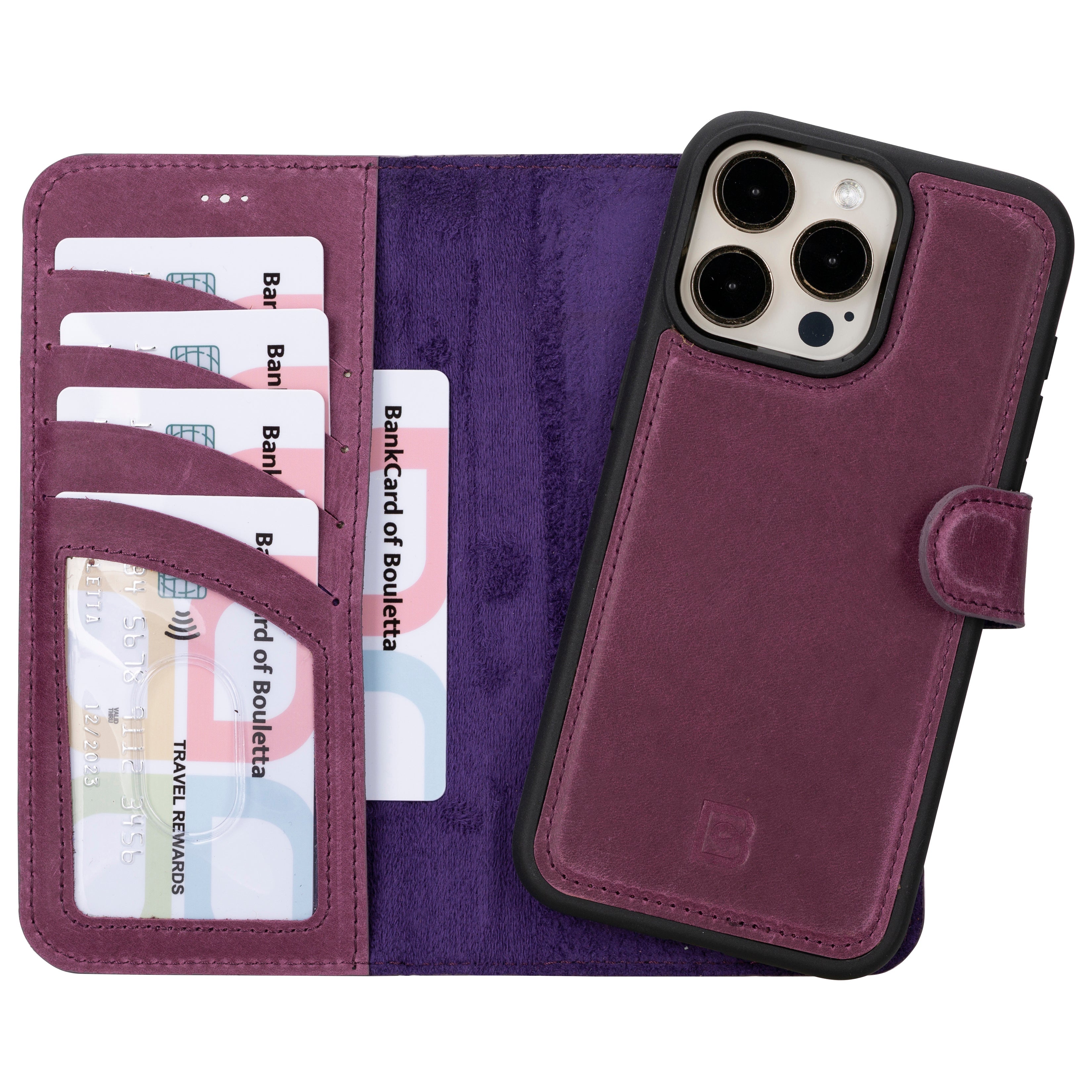 iPhone 16 Series Detachable Leather Drop Wallet Case