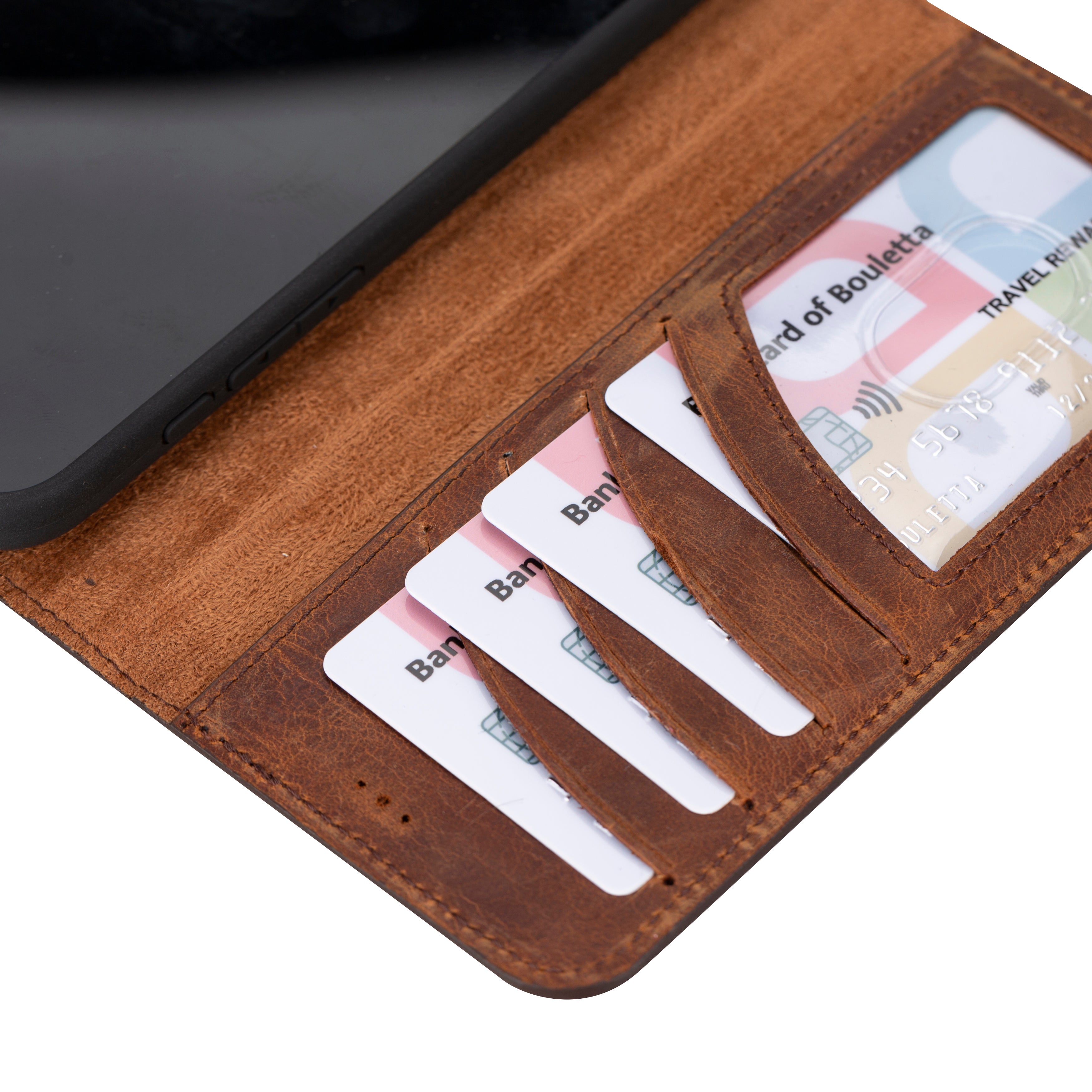 iPhone 16 Series Detachable Leather Drop Wallet Case