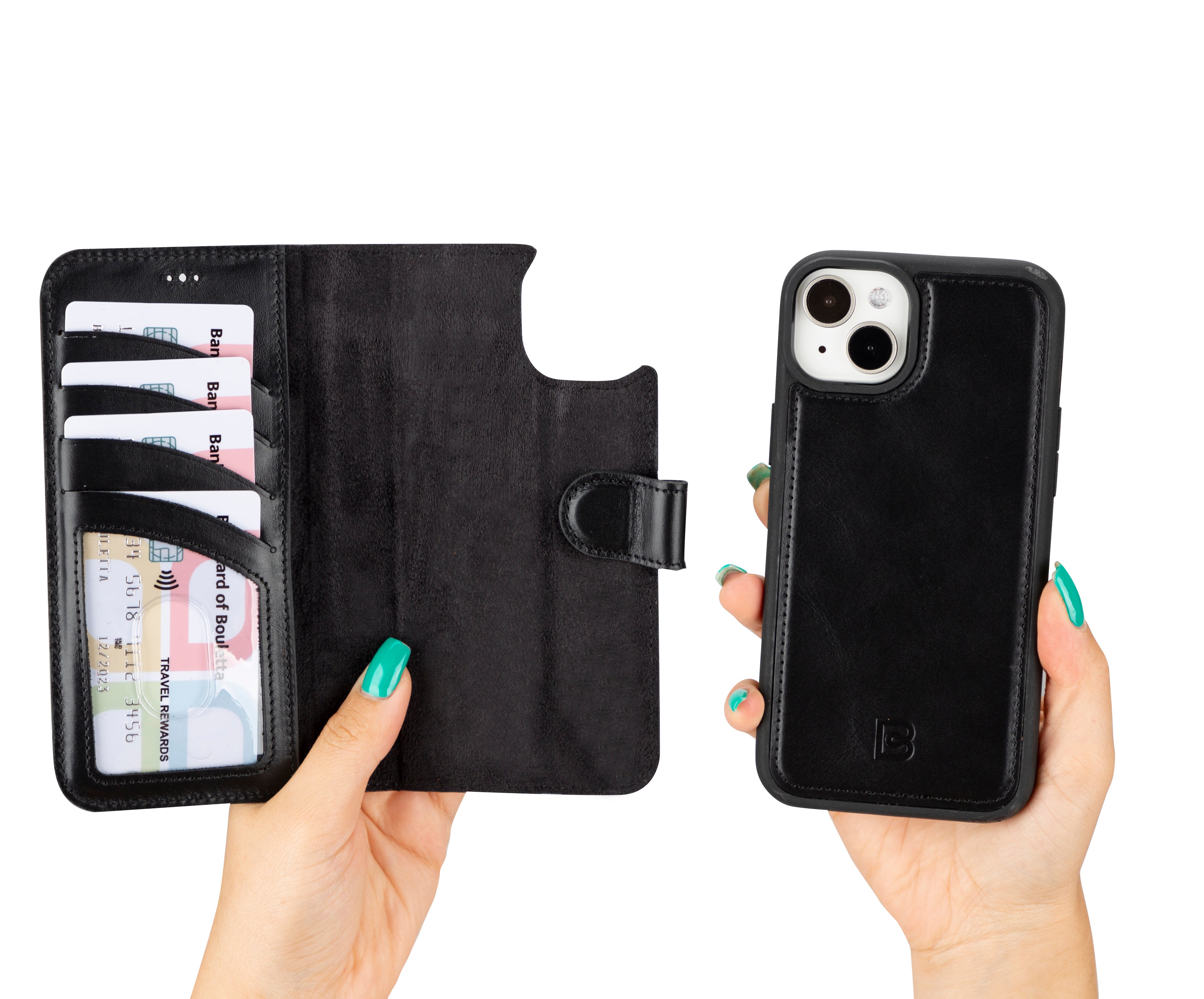 iPhone 16 Series Detachable Leather Drop Wallet Case