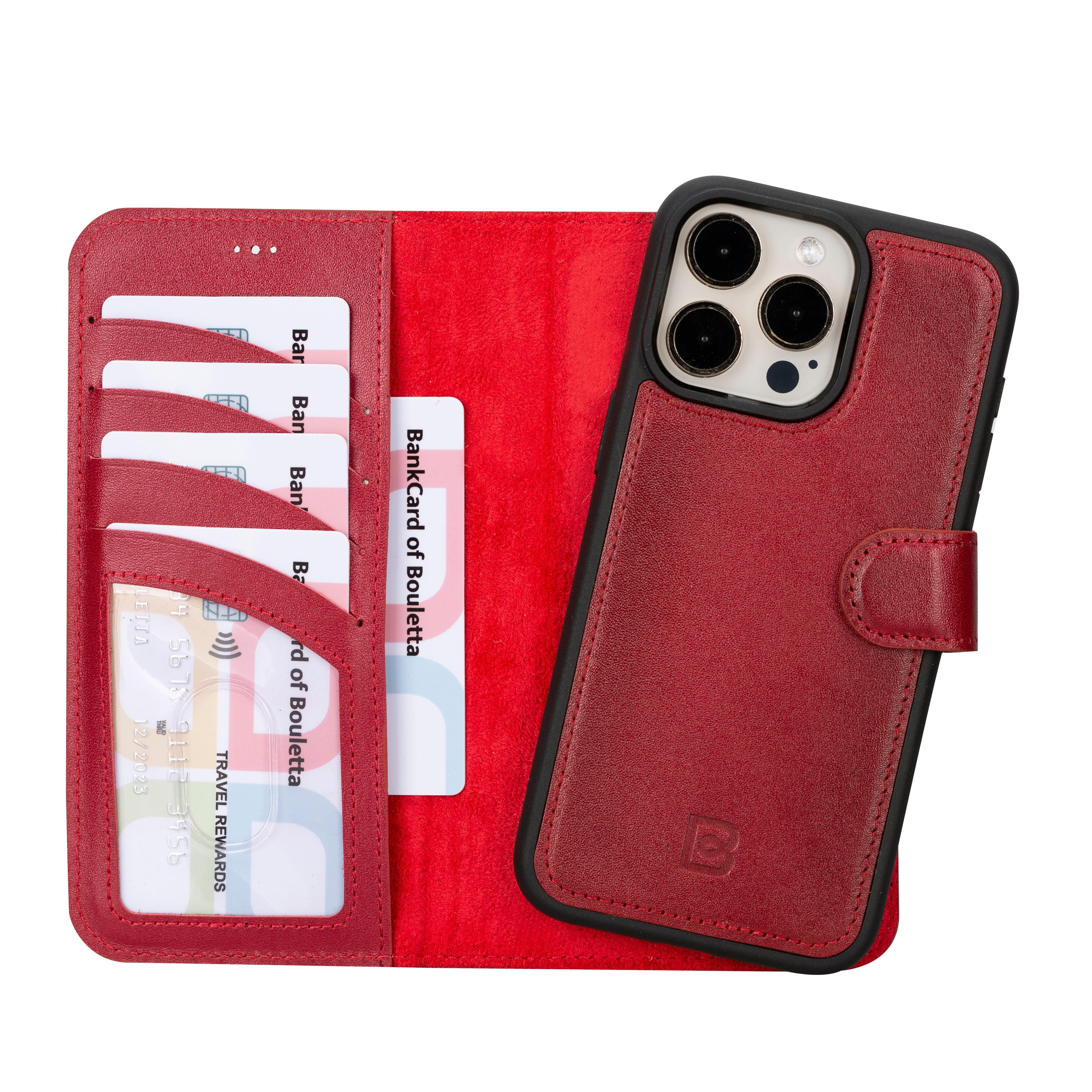 iPhone 16 Series Detachable Leather Drop Wallet Case