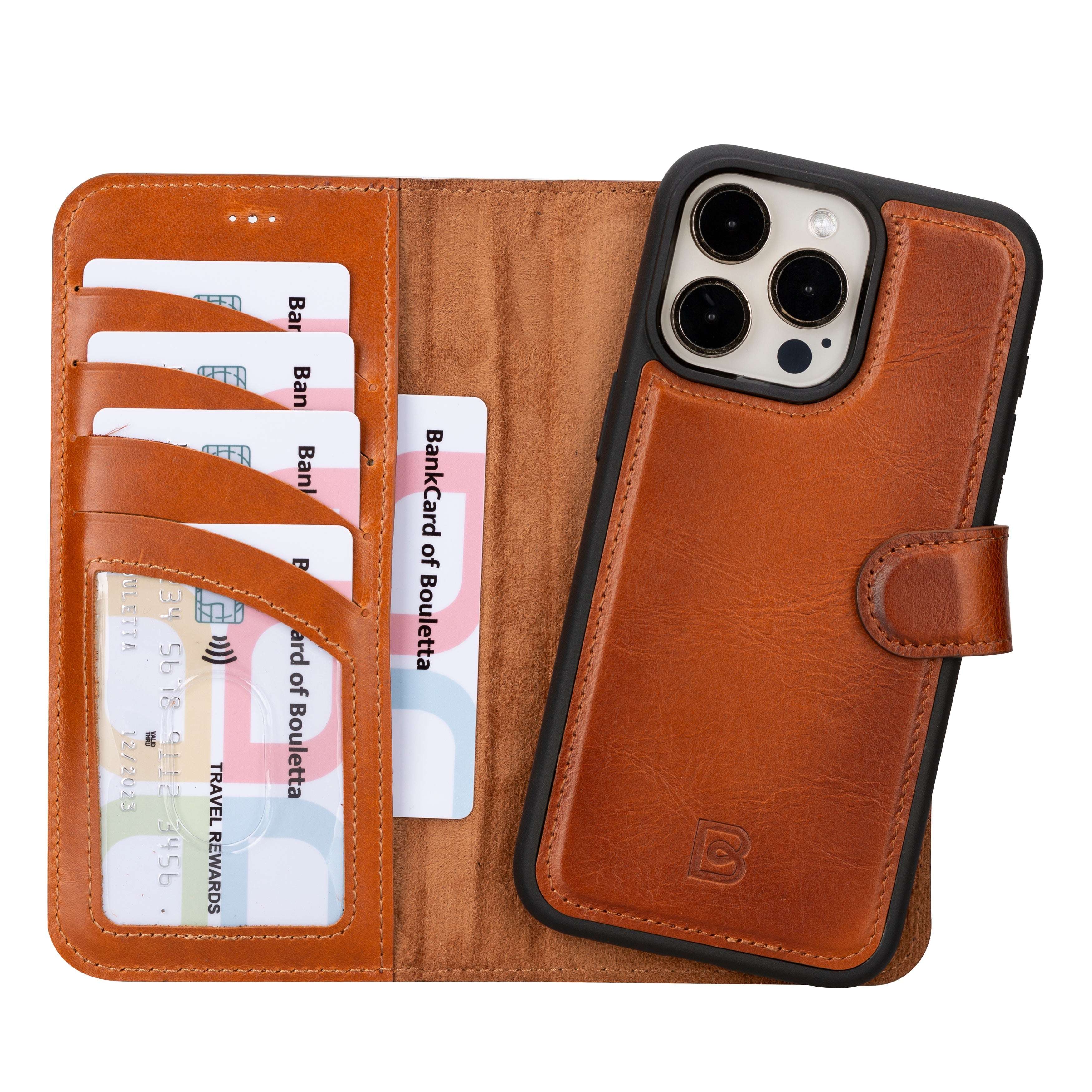 iPhone 16 Series Detachable Leather Drop Wallet Case