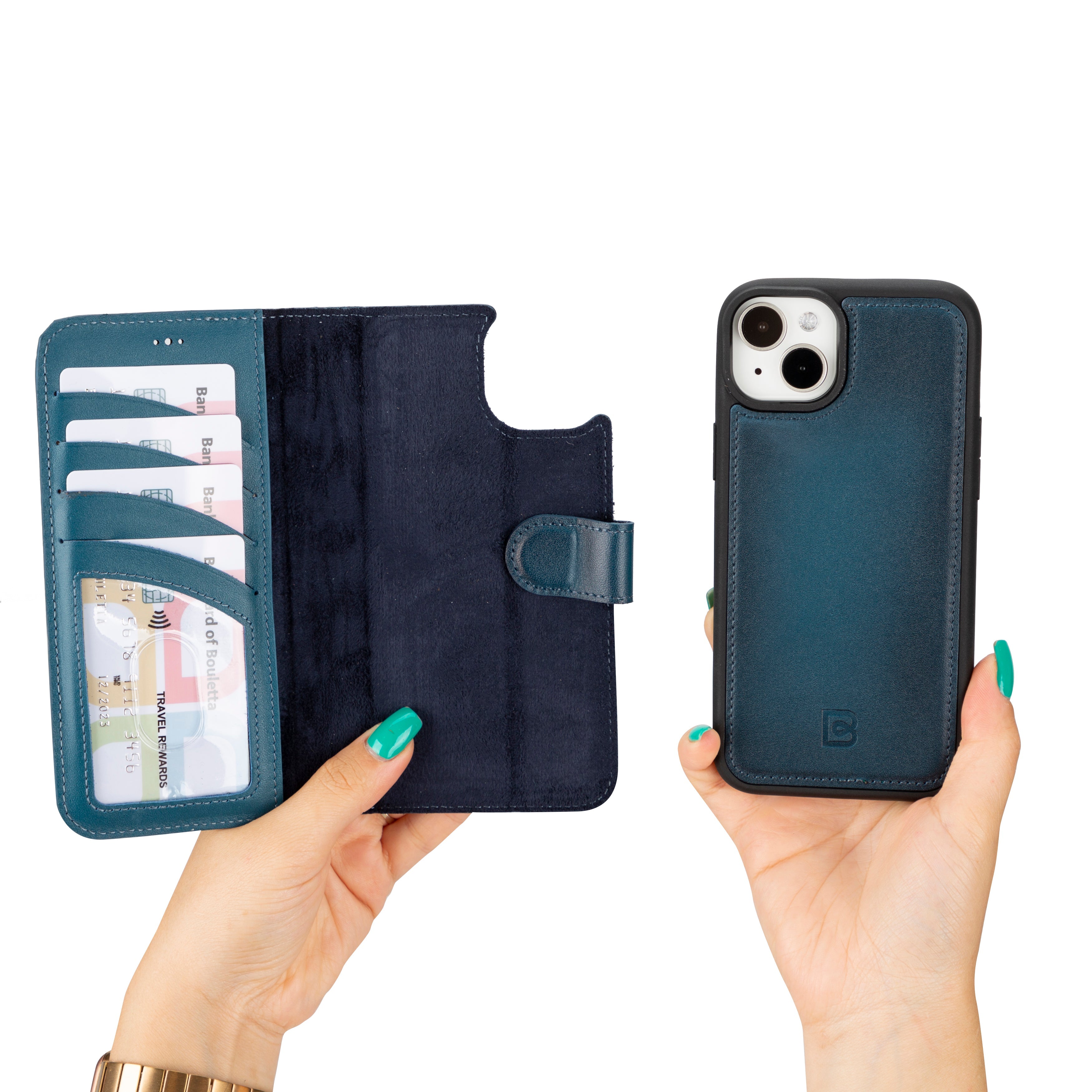 iPhone 16 Series Detachable Leather Drop Wallet Case