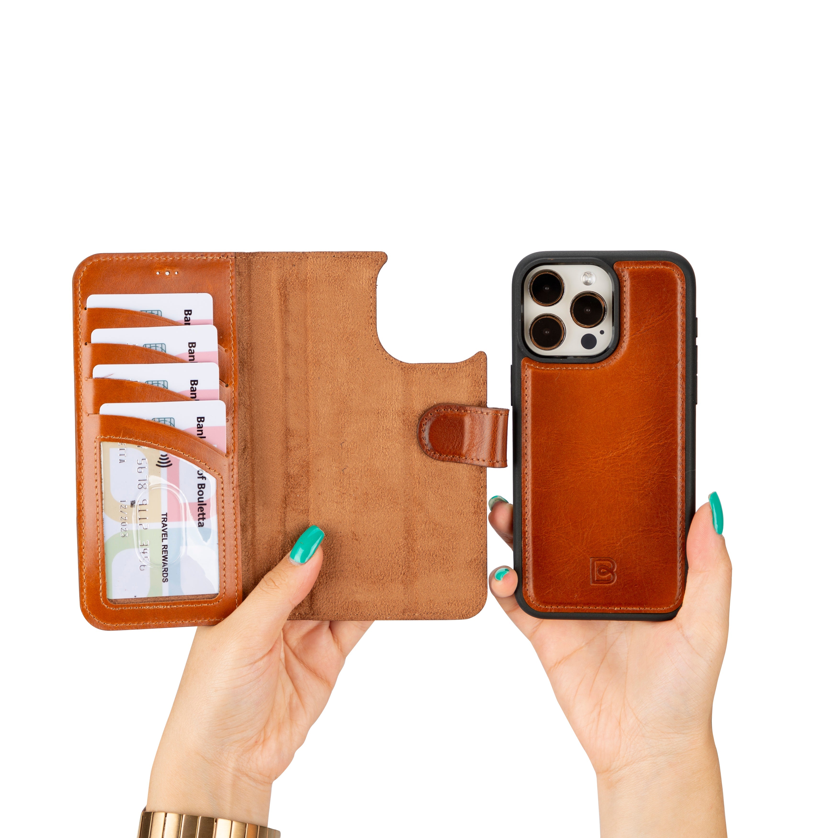 Magic  Detachable Genuine Leather Case