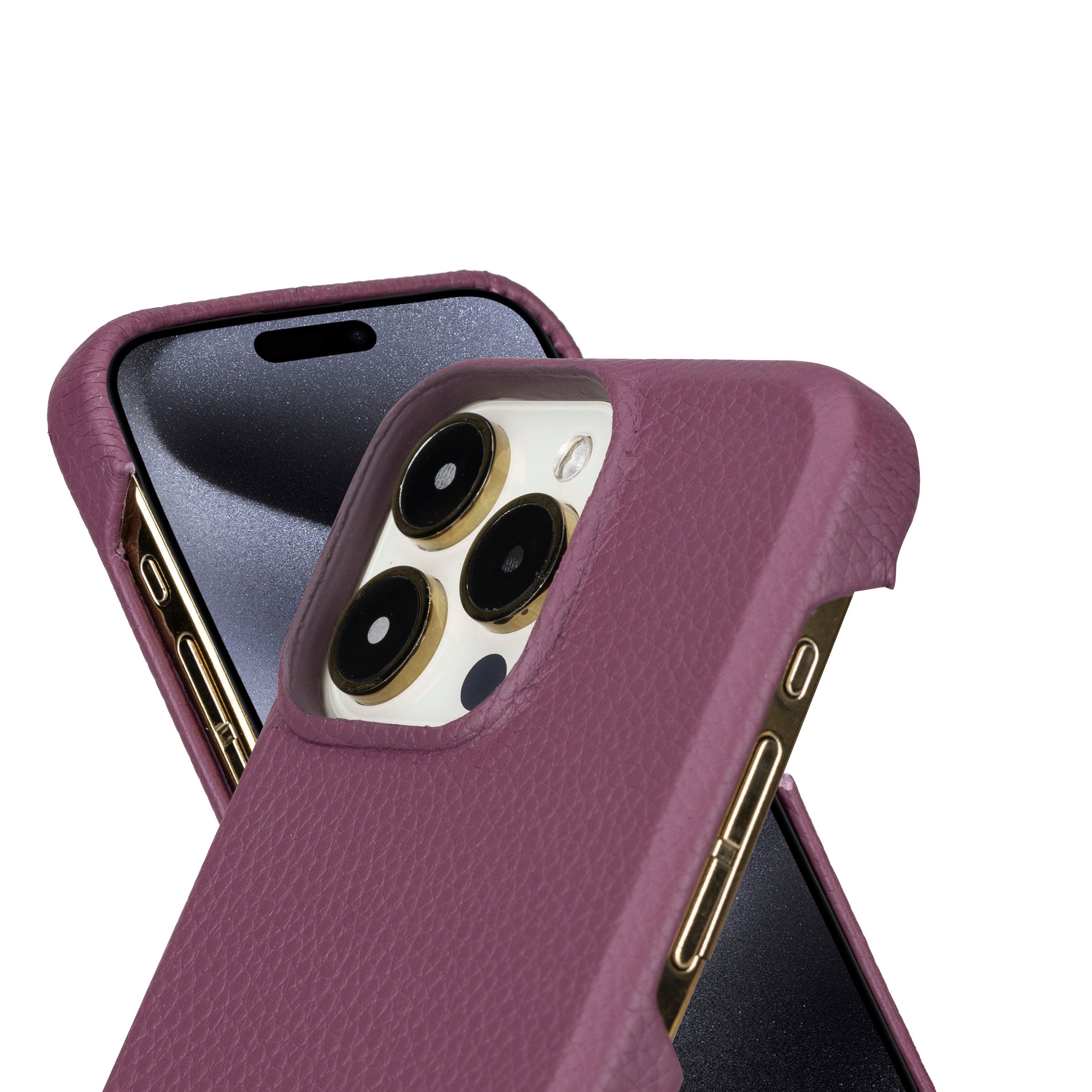 Apple iPhone 15 Series Full Leather Coating Back Cover