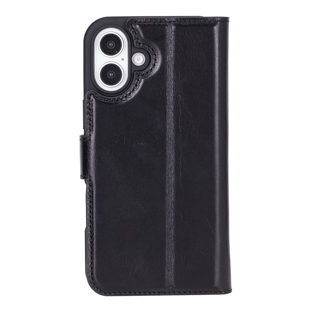 Leather iPhone 16 Plus Detachable Wallet Case