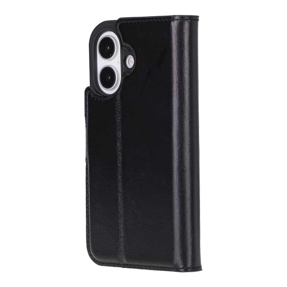 Leather iPhone 16 Plus Detachable Wallet Case