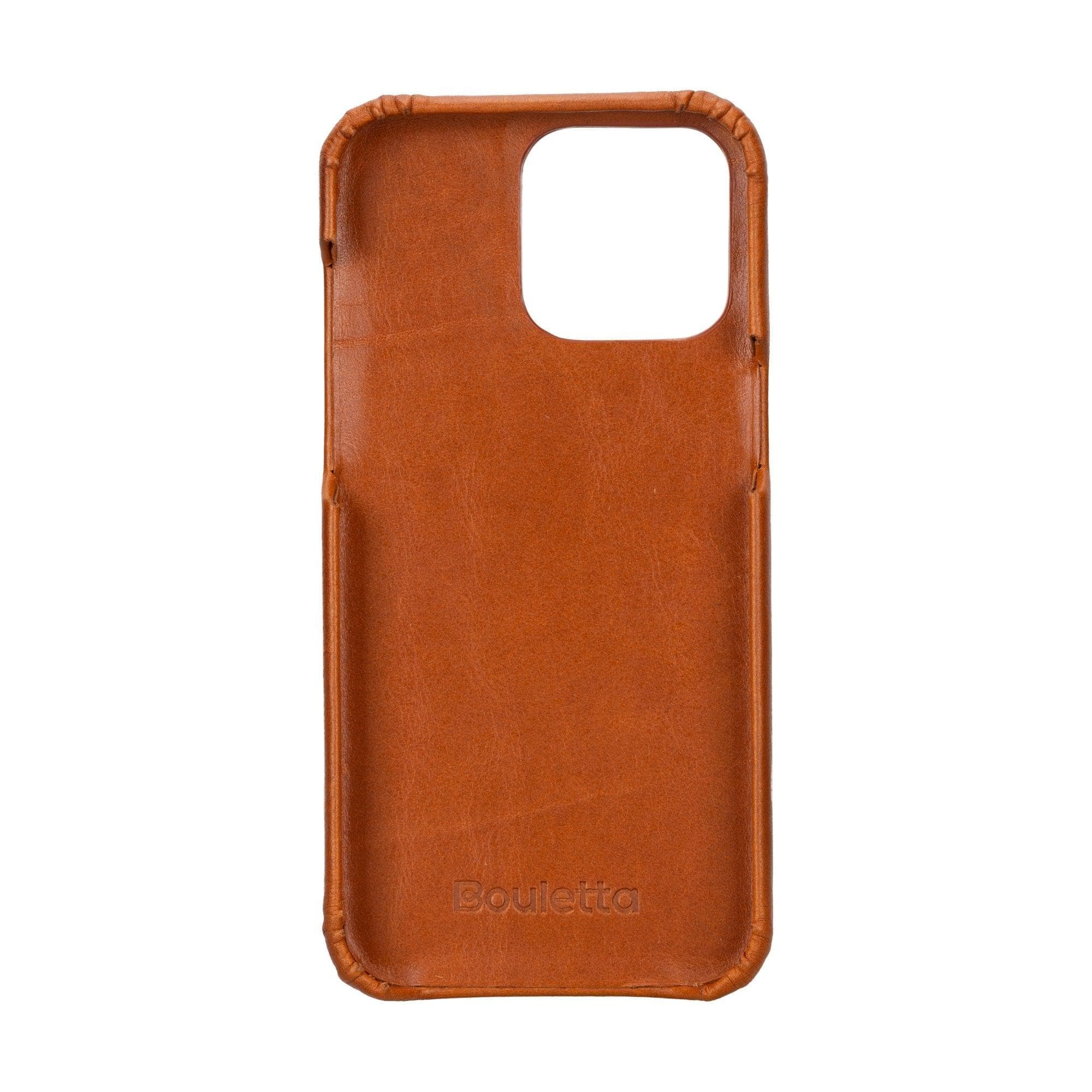 Leather iPhone 16 Pro Snap-On Cover Case Tan 4