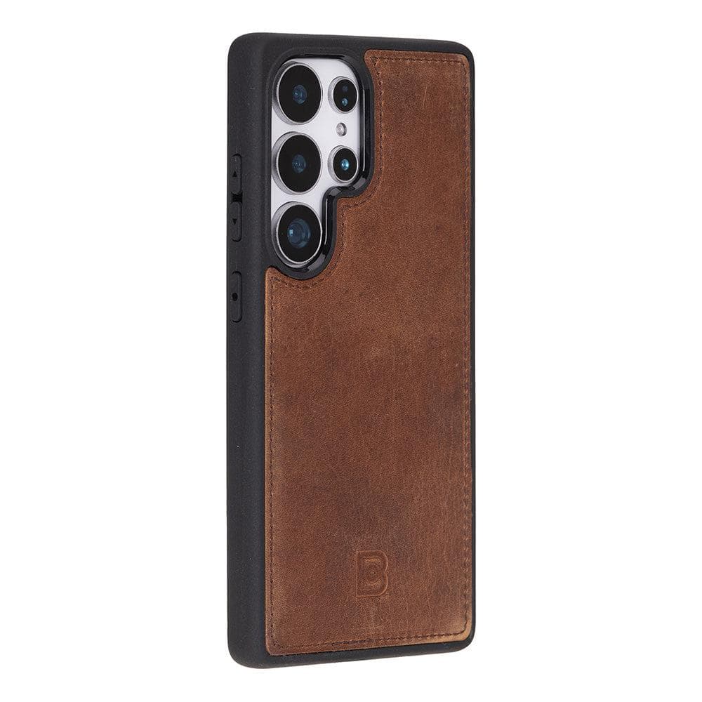 Luxury Handmade Genuine Leather Phone Case for Samsung Galaxy S25 Ultra – Magnetic & Detachable, Unisex