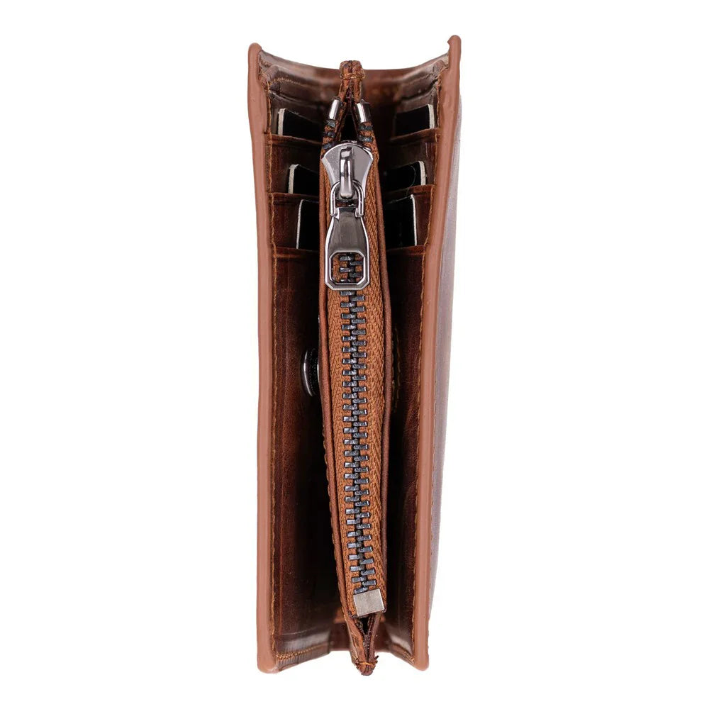Rexon Leather Men's Wallet with Zipper Bouletta