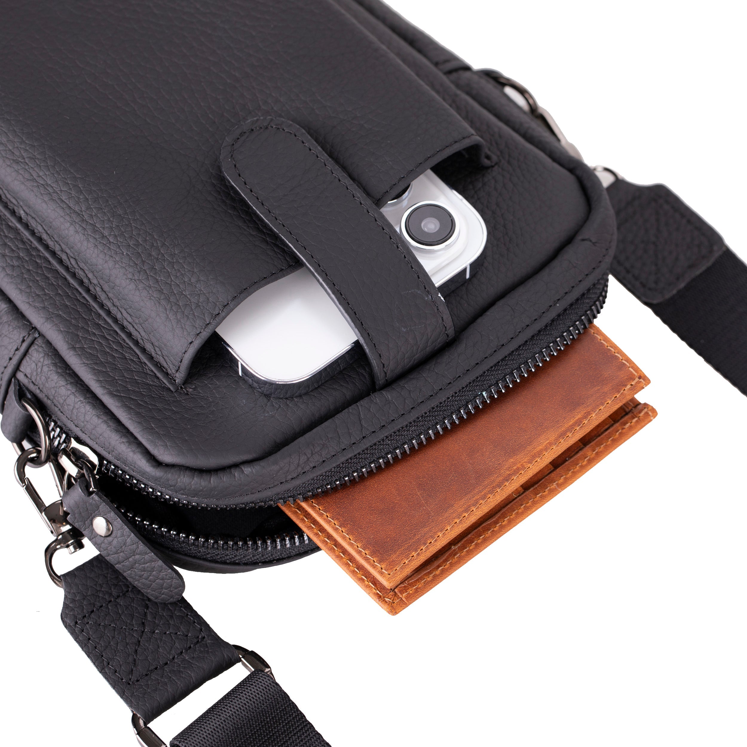 Pisa Genuine Leather Crossbody Bag