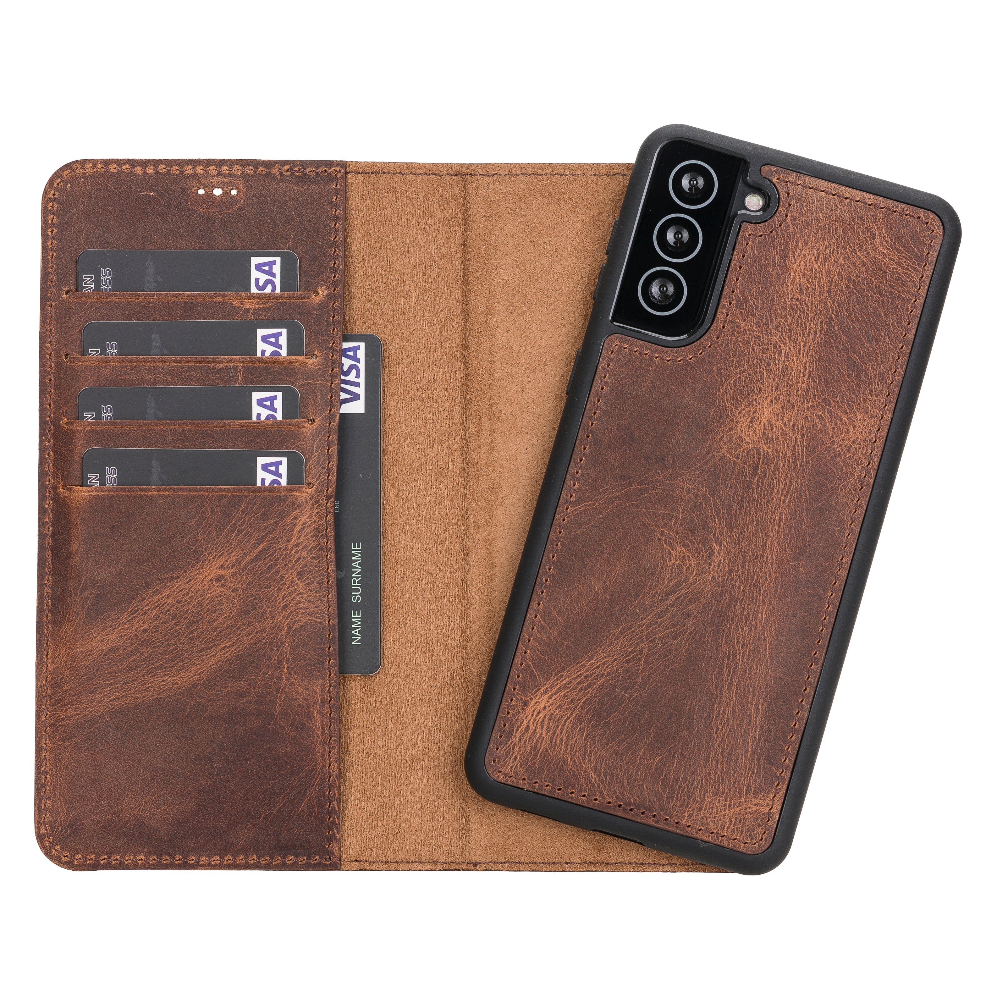 Samsung Galaxy S21 Series Leather Wallet Cases RFID - MW