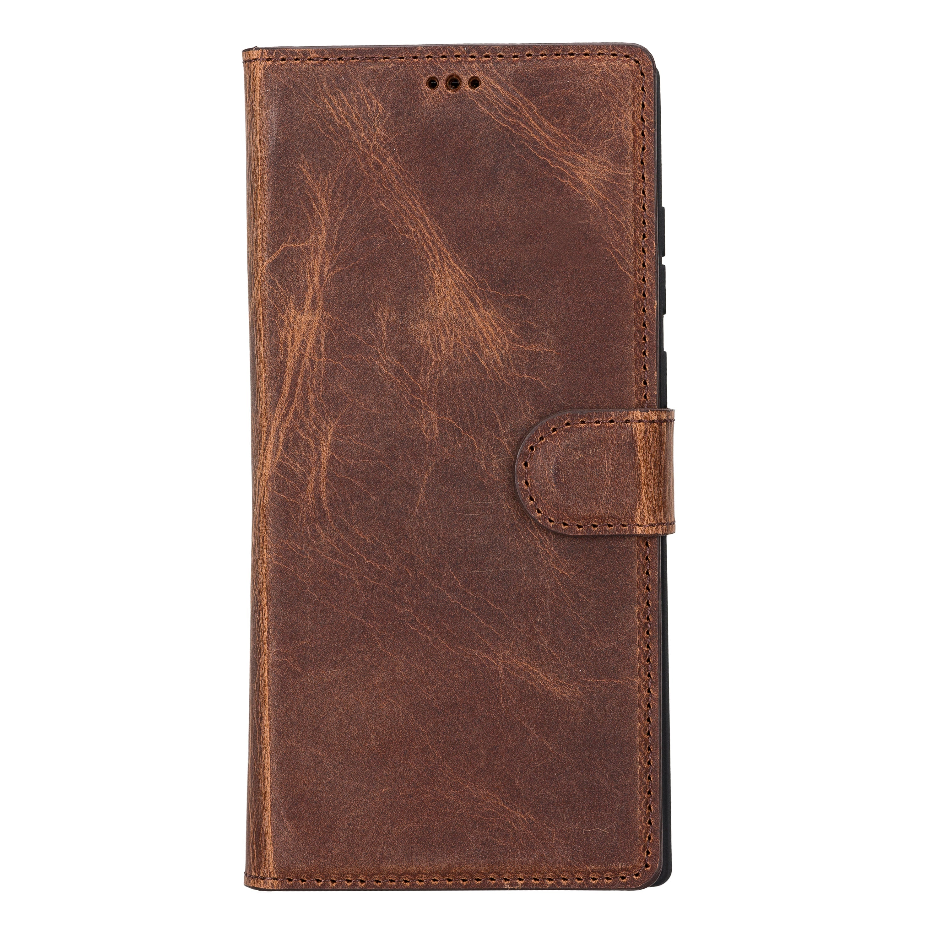 Samsung S23 Series Detachble Leather Magic Wallet Case - S23 Ultra / ANTIC BROWN