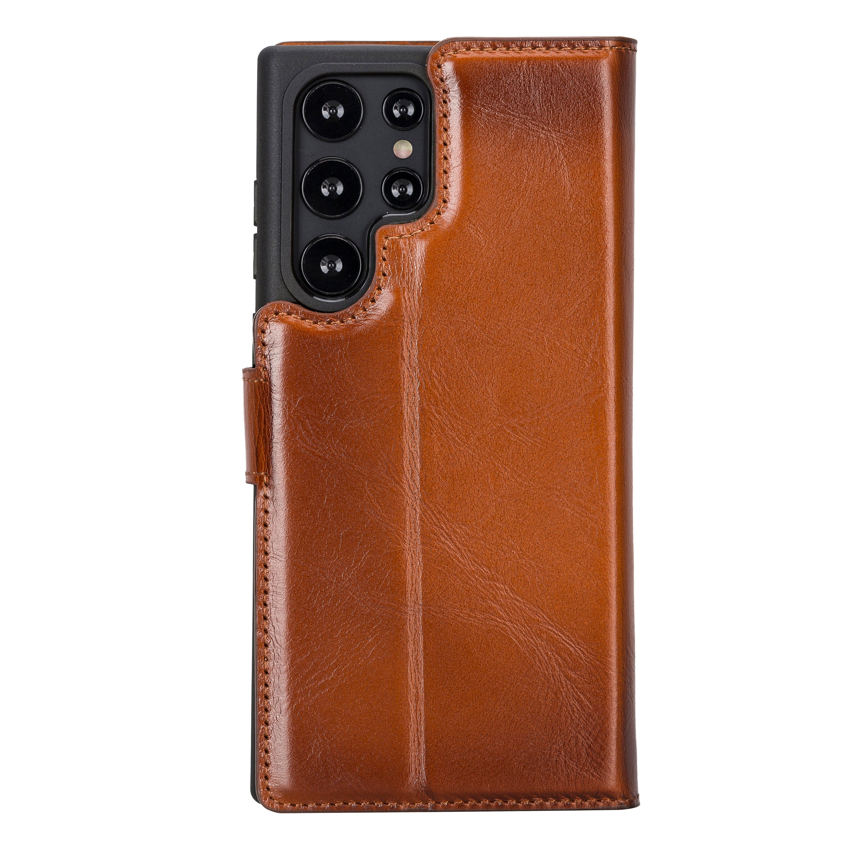 Samsung S23 Series Detachble Leather Magic Wallet Case - S23 Ultra / ANTIC BROWN