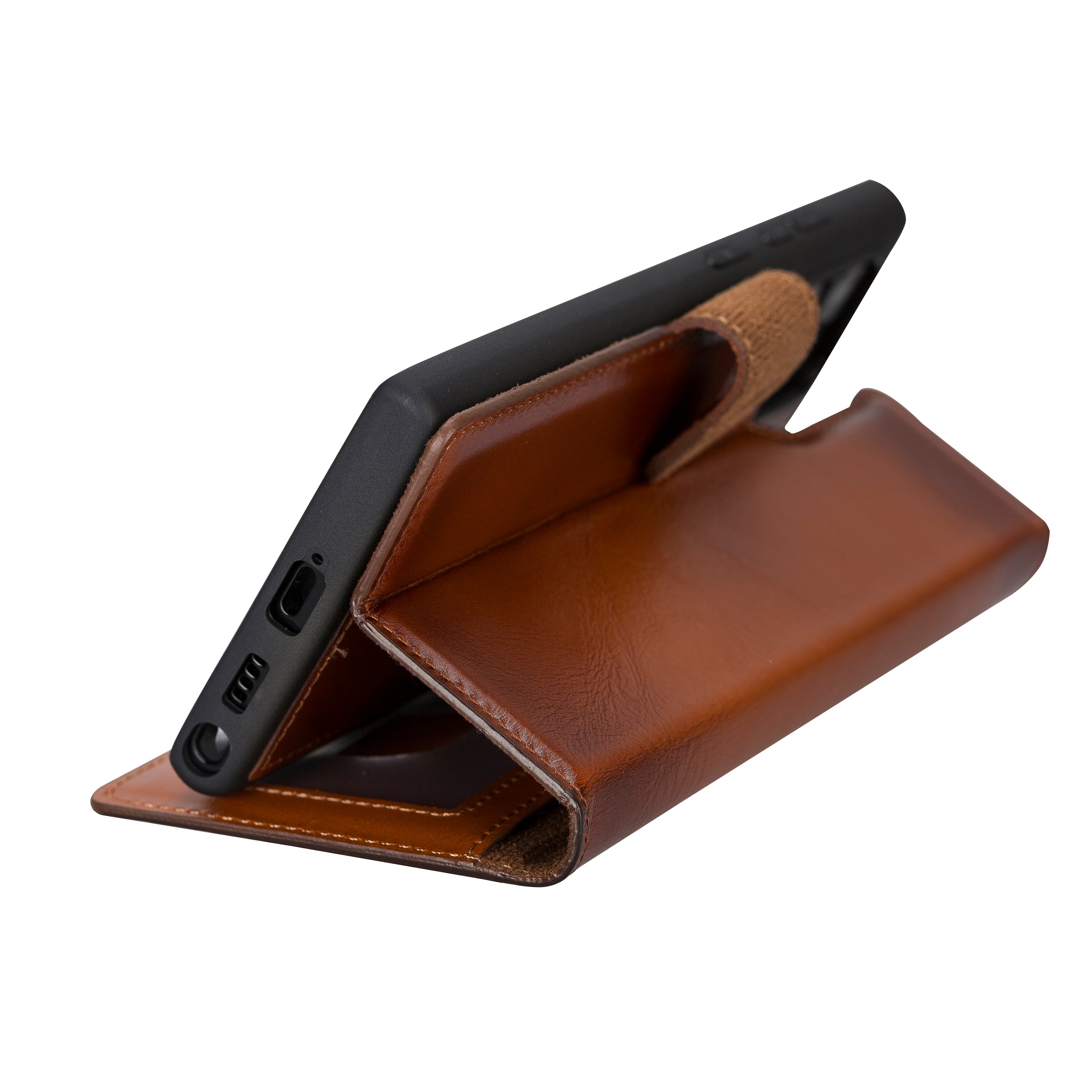 Samsung S23 Series Detachble Leather Magic Wallet Case - S23 Ultra / ANTIC BROWN