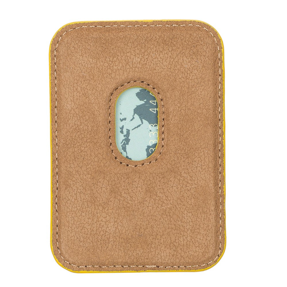 Maggy Apple Magnetic Card Holder - BURNISHED RUSTIC TAN