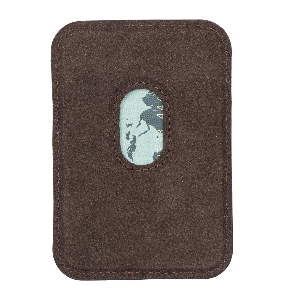 Maggy Apple Magnetic Card Holder - BURNISHED RUSTIC TAN