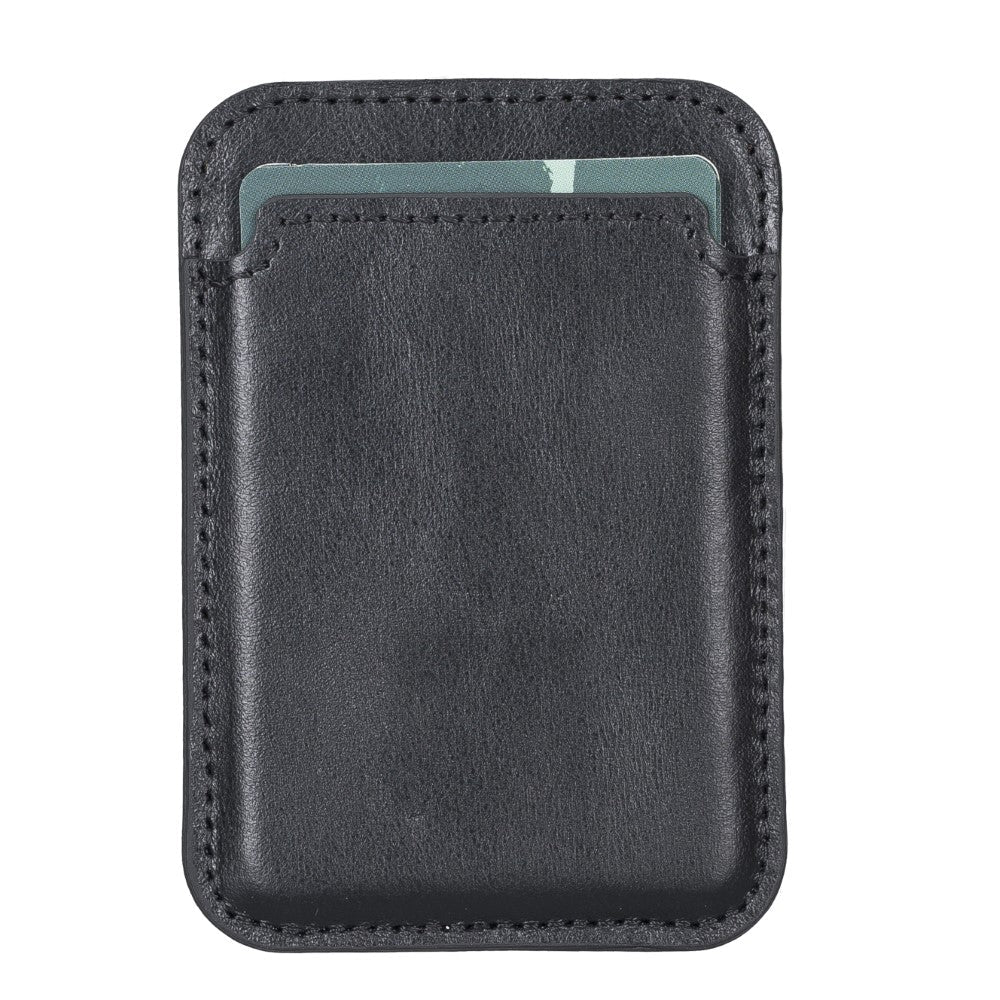 Maggy Apple Magnetic Card Holder - ANTIC BROWN