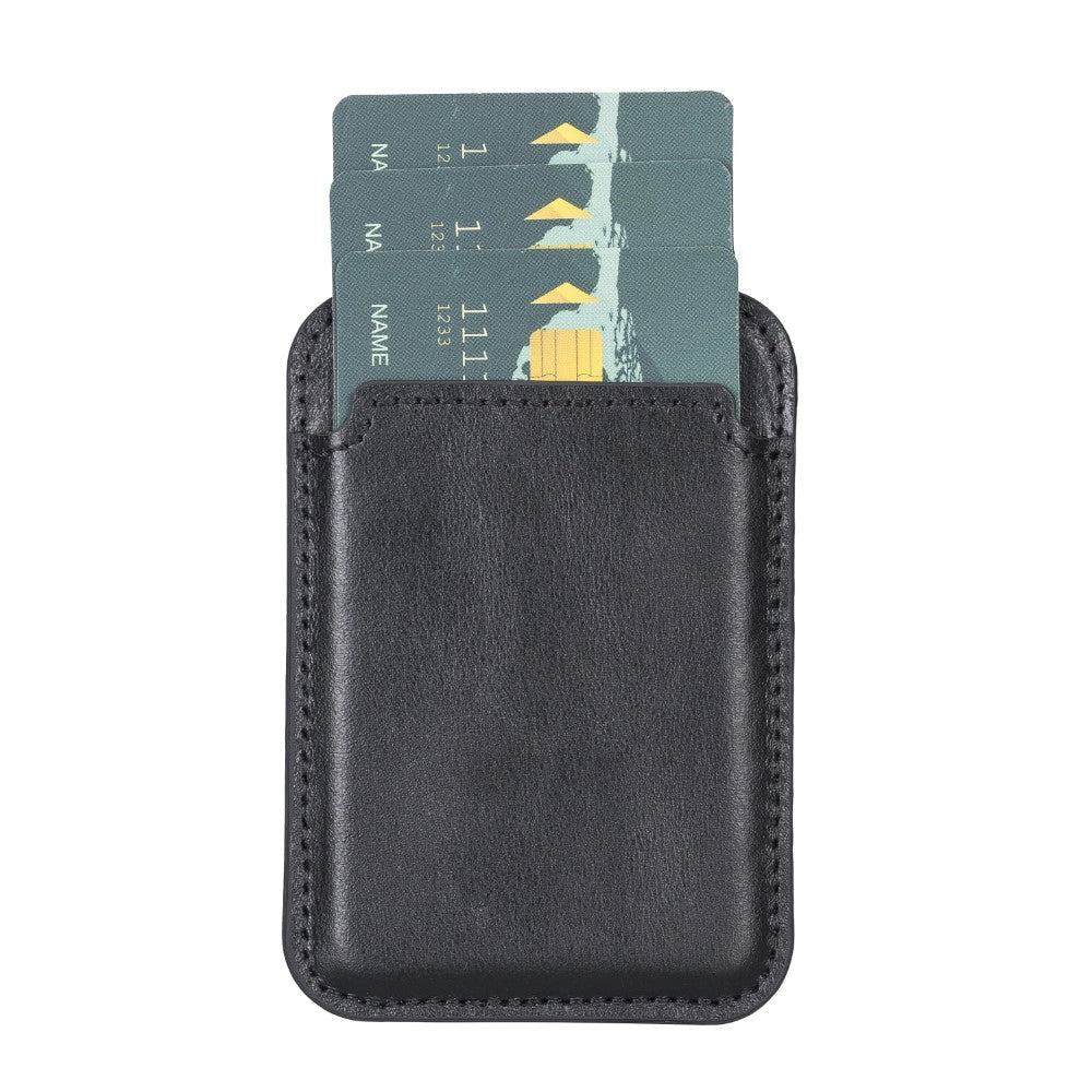 Maggy Apple Magnetic Card Holder - ANTIC BROWN