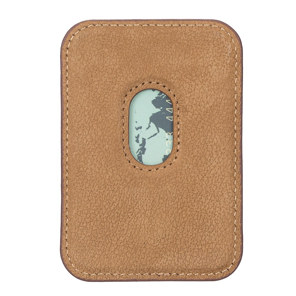 Maggy Apple Magnetic Card Holder - ANTIC BROWN