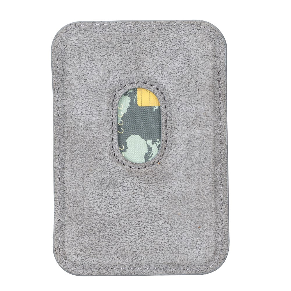 Maggy Apple Magnetic Card Holder - BURNISHED RUSTIC TAN