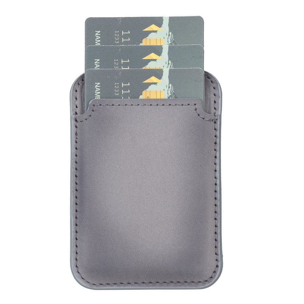 Maggy Apple Magnetic Card Holder - ANTIC BROWN