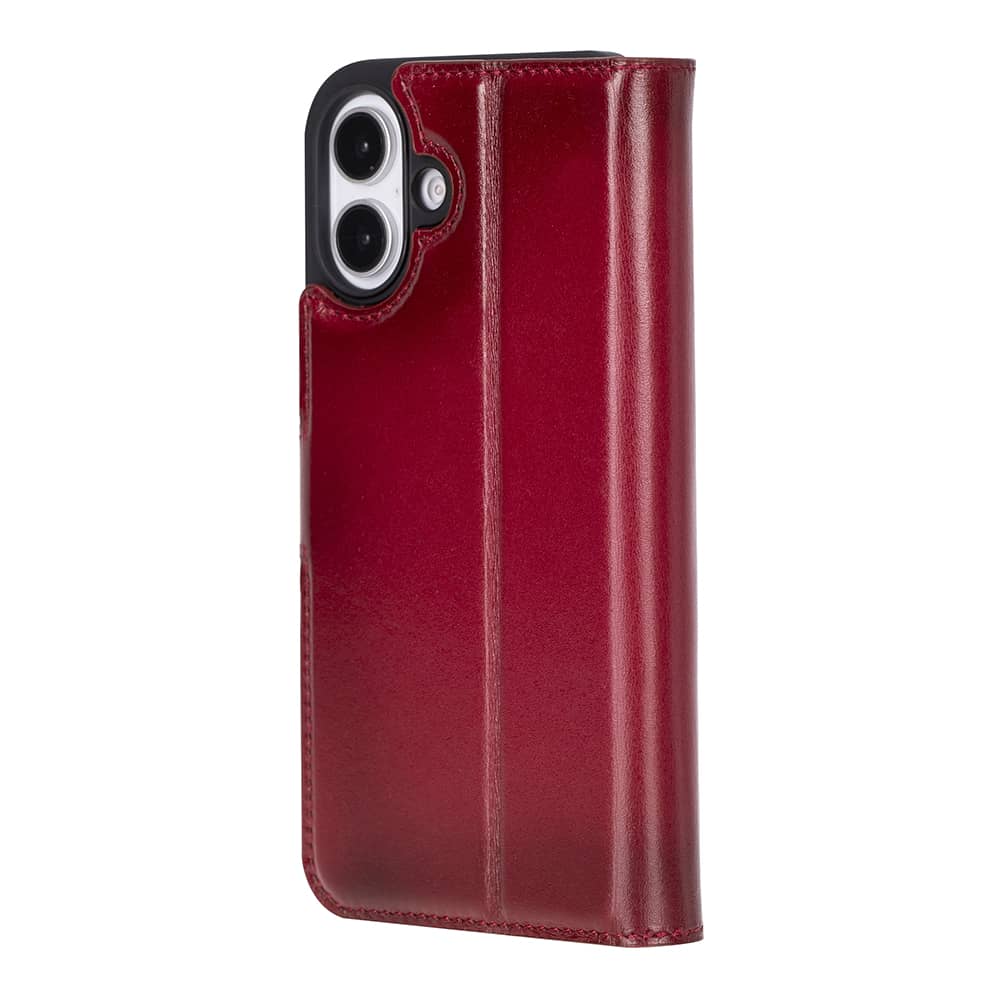 Leather iPhone 16 Plus Detachable Wallet Case