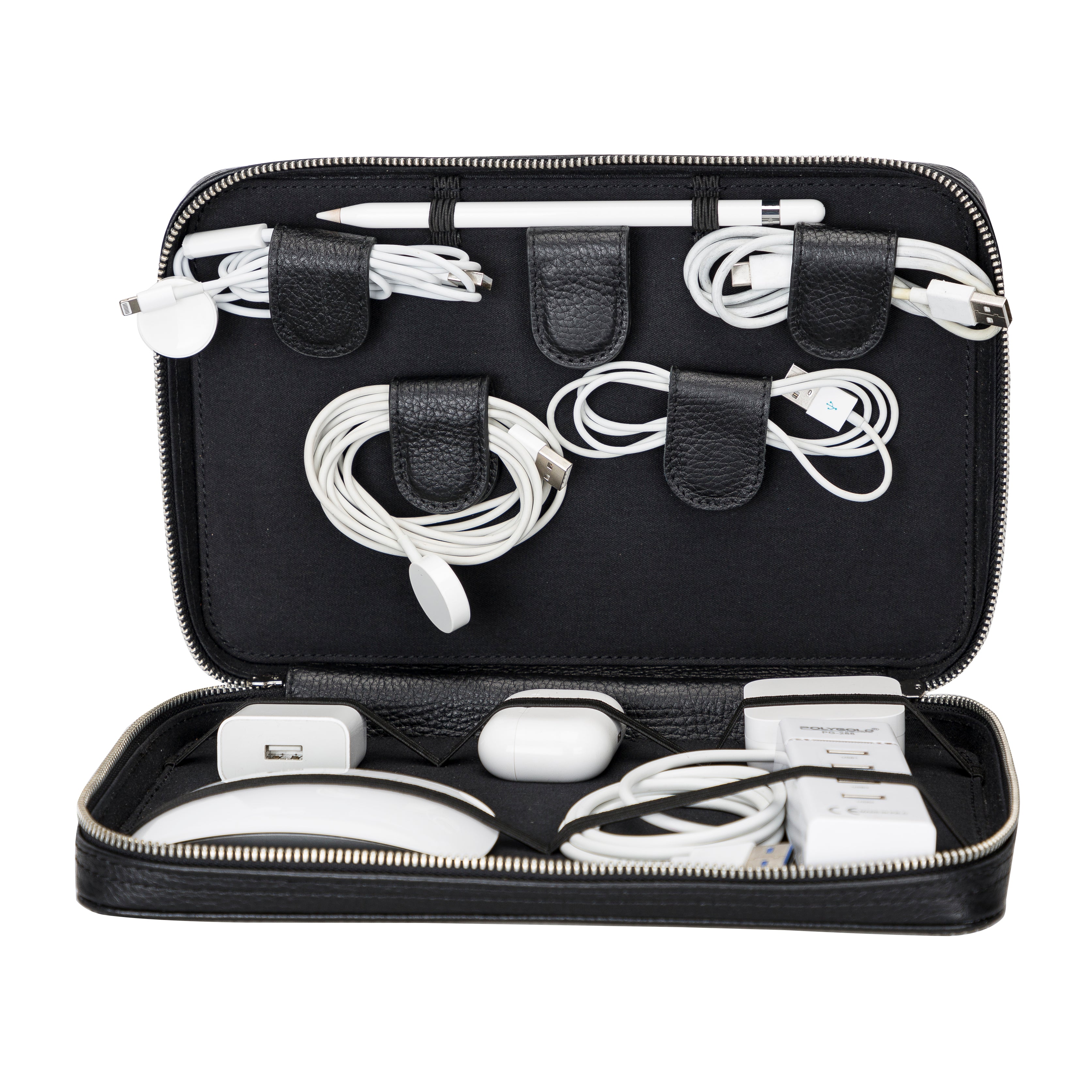 Orbex Leather Travel Cable Organizer