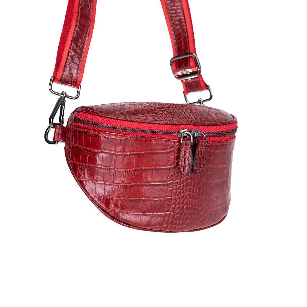 Alora Leather Crossbody Bag Crocodile Verdant Bouletta