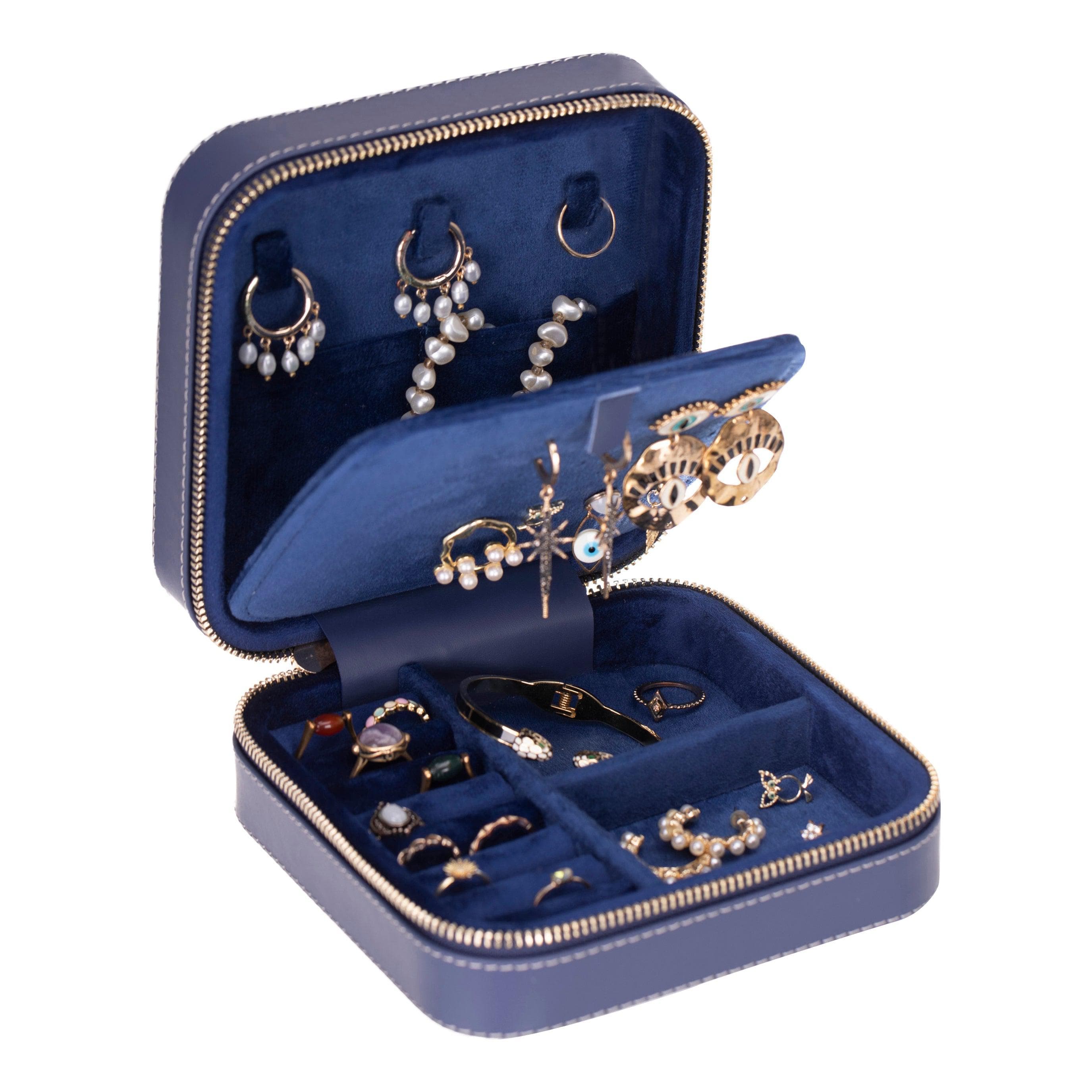 Amanda Leather Jewelry Box, Large Bouletta
