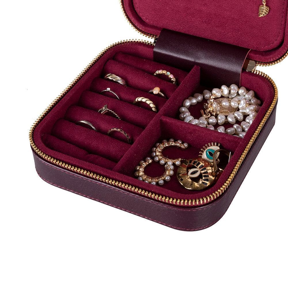 Amanda Leather Jewelry Box, Large Bouletta