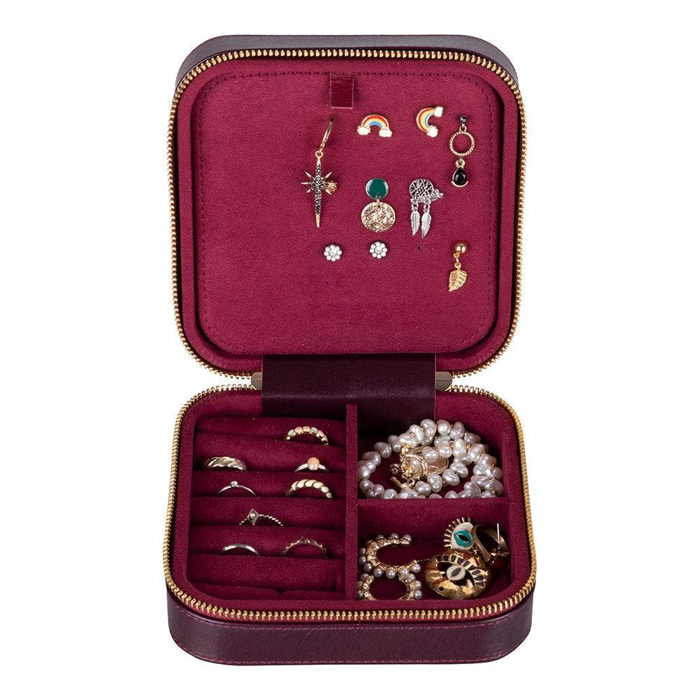 Amanda Leather Jewelry Box, Large Bouletta