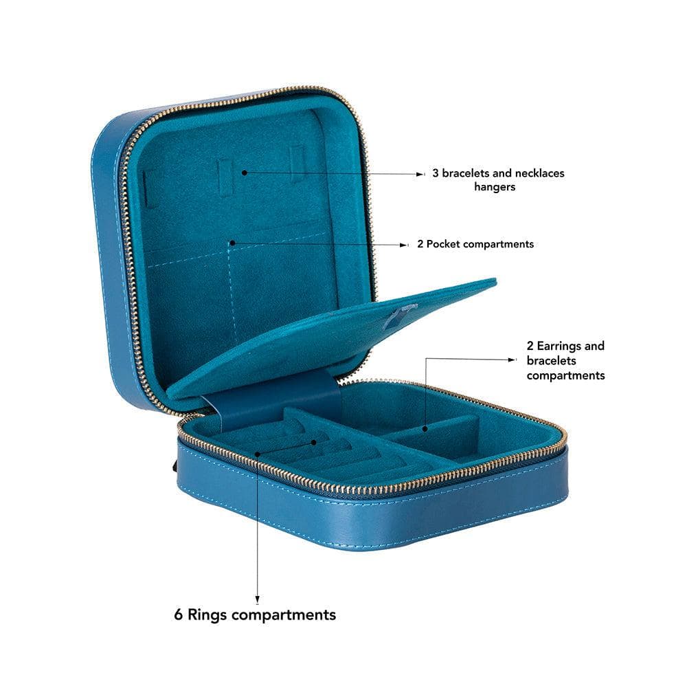 Amanda Leather Jewelry Box, Large Bouletta