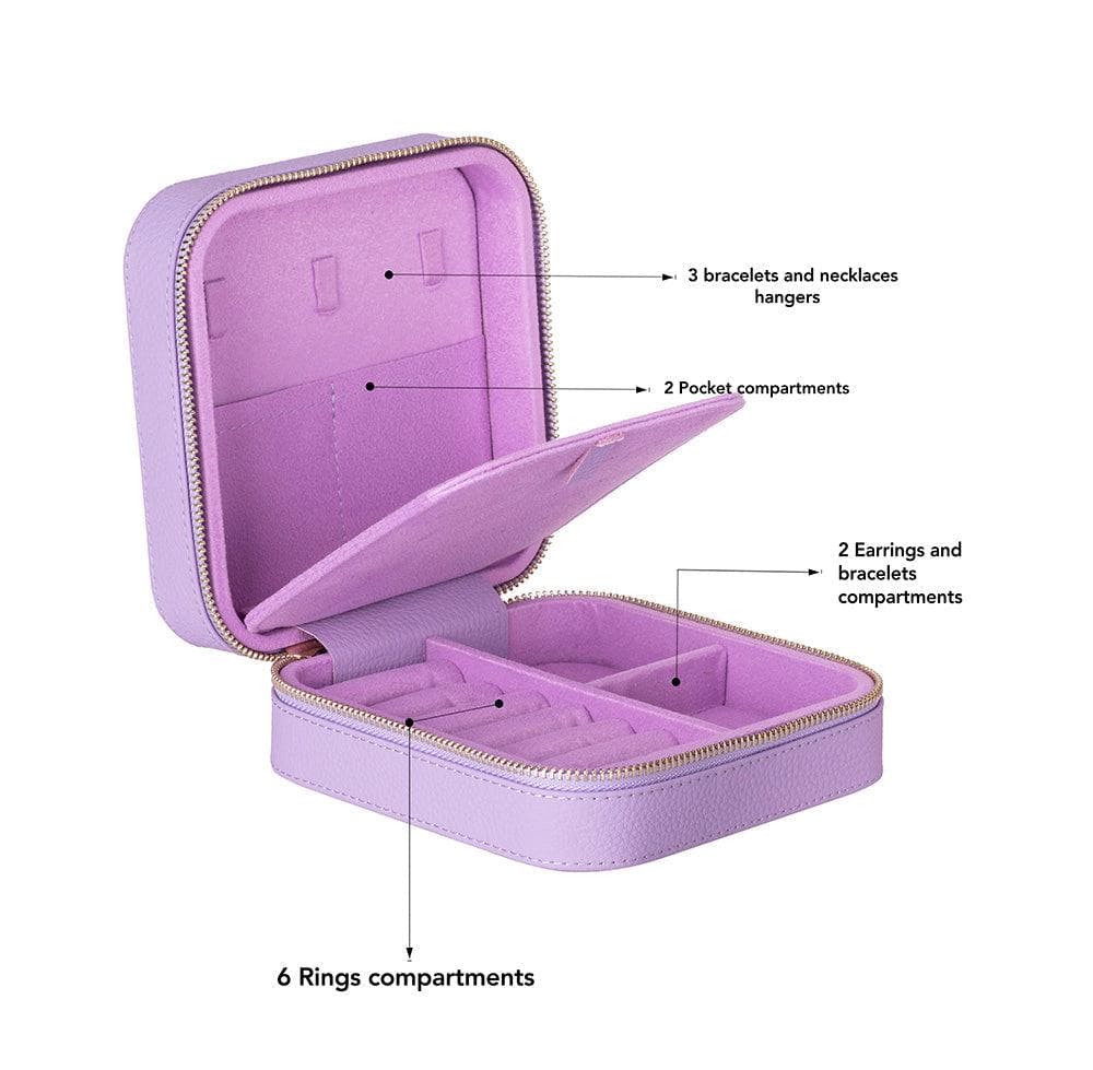 Amanda Leather Jewelry Box, Large Bouletta