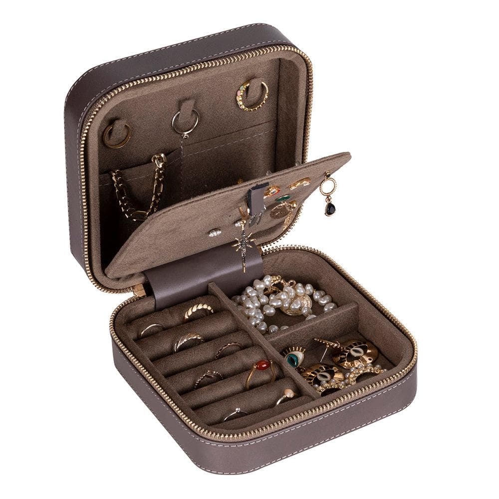 Amanda Leather Jewelry Box, Large Bouletta