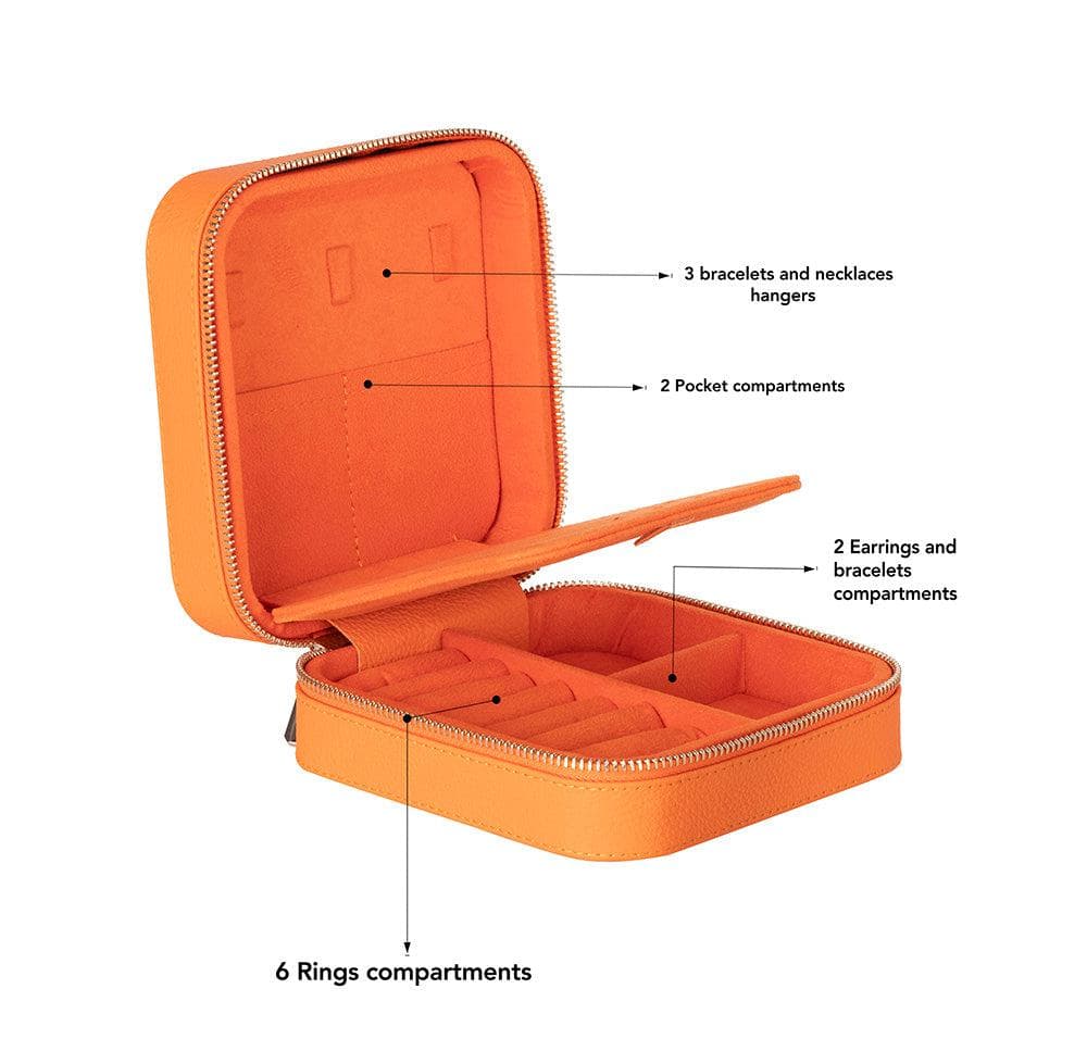 Amanda Leather Jewelry Box, Large Bouletta